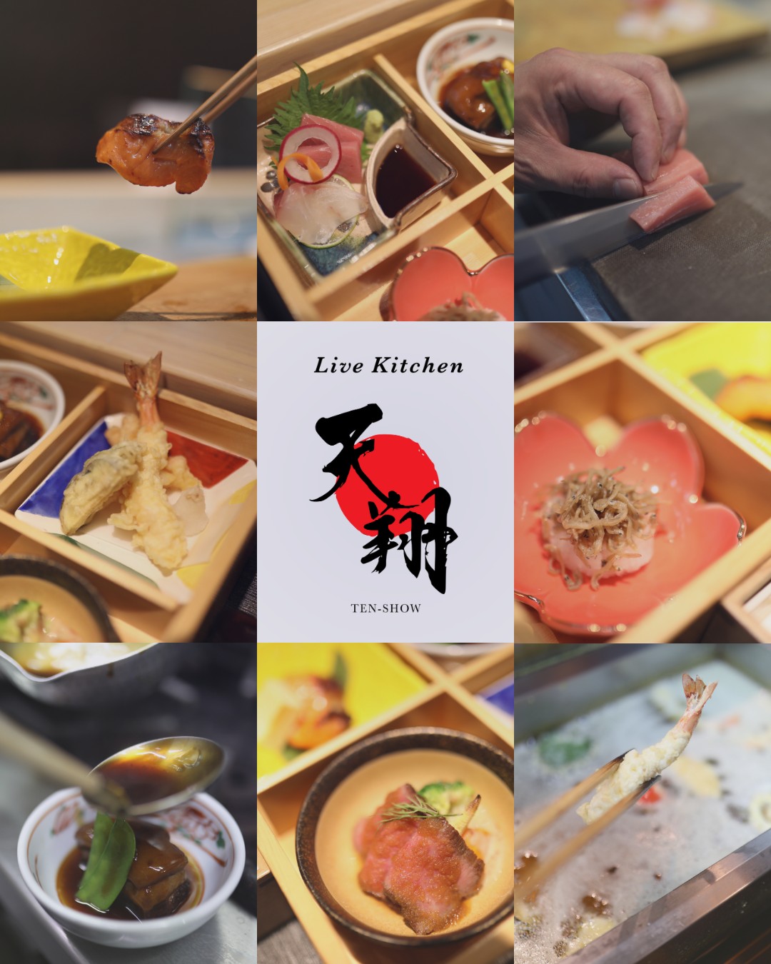 At Live Kitchen TEN-SHOW, we prepare each dish with care...