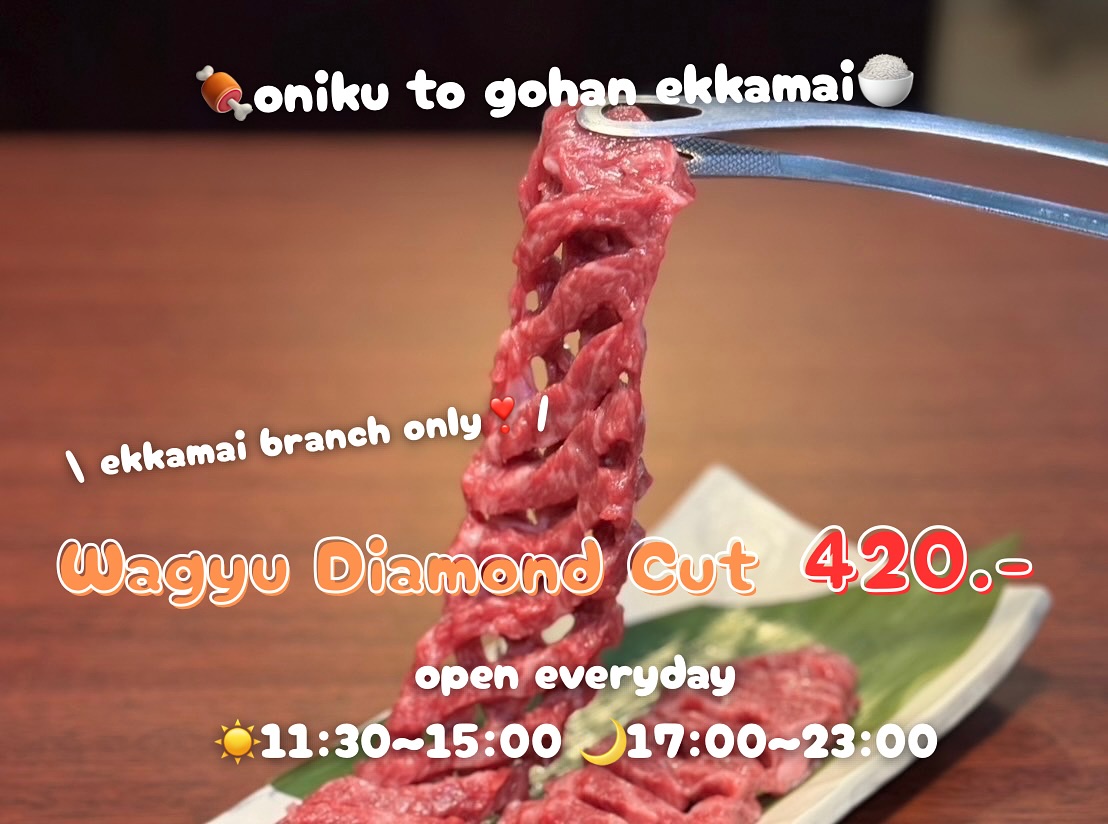 สวัสดีค่ะ ♪こんにちは♪ Oniku to gohan ekkamai ค่ะ 🍖🍚 おにくとごはん エカマイ店です！...