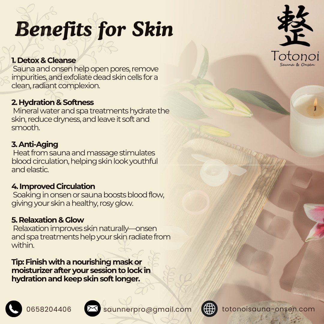 ✨ Totonoi Spa Tips for Radiant Skin ✨ 1️⃣ Detox...