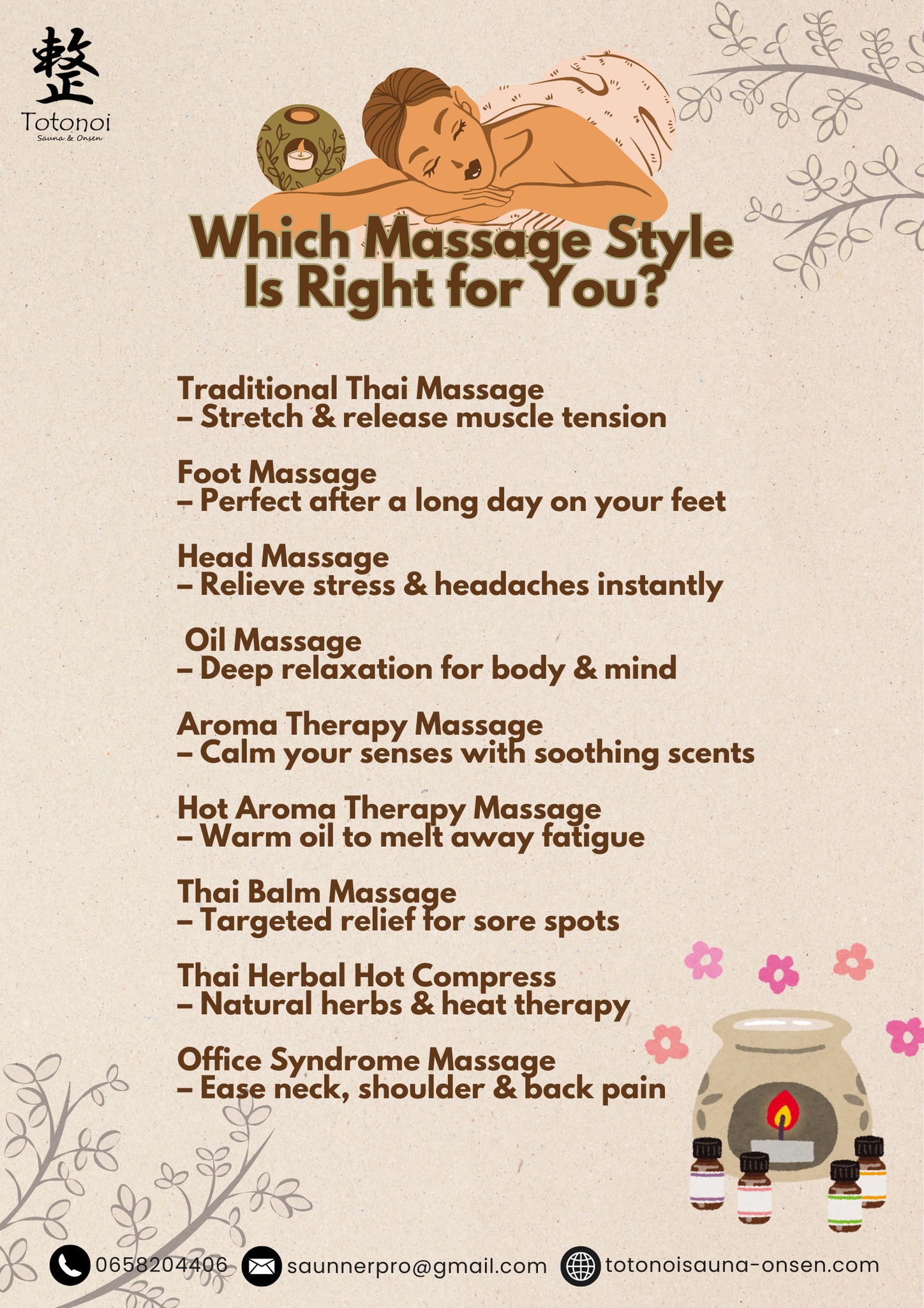 🌿 Which Massage Style Is Right for You? 🌿 ไม่รู้จะเลือกนวดแบบไหนดี?...