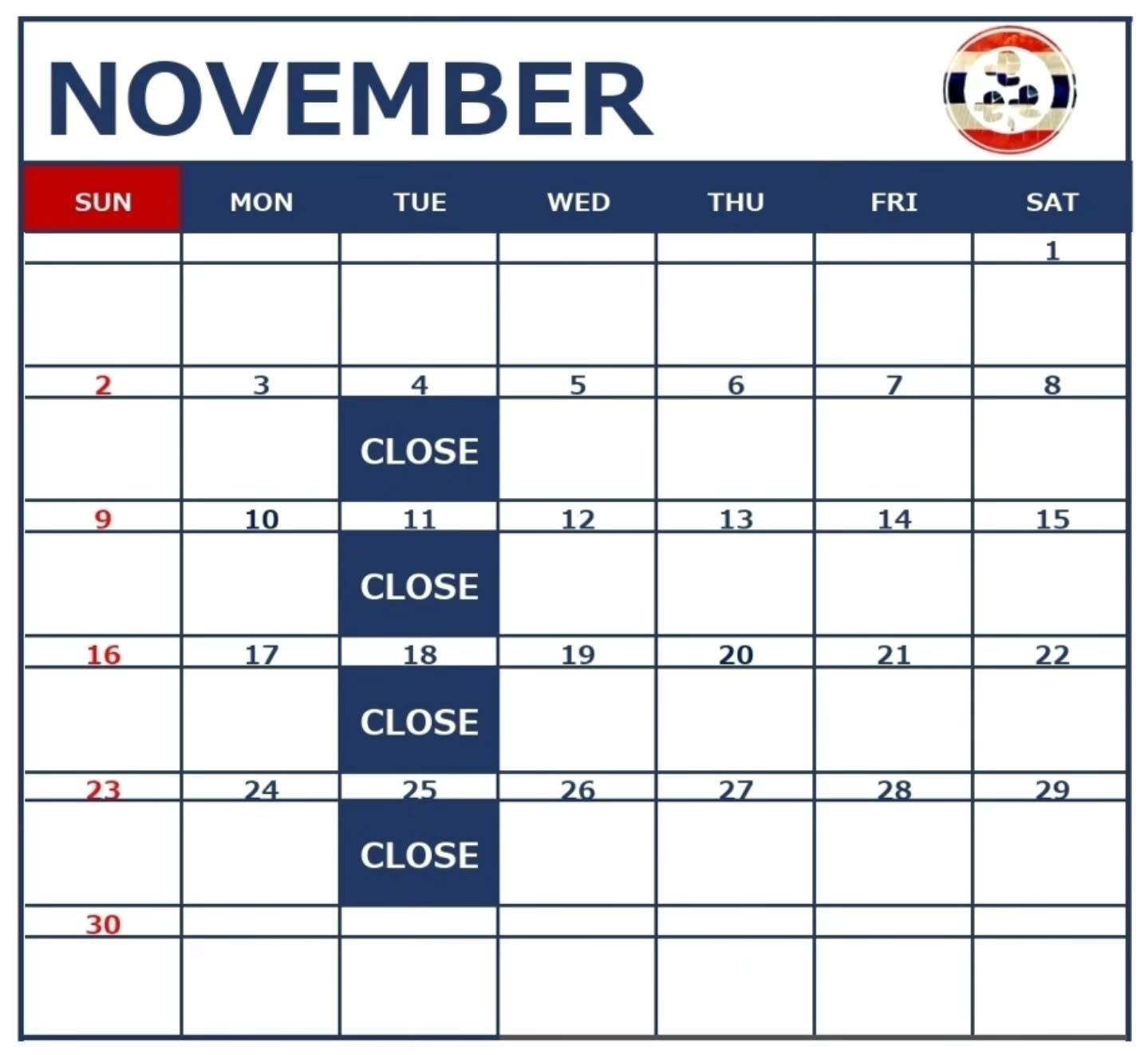 ขอขอบคุณลูกค้าทุกท่านที่มาอุดหนุนร้านของเราในเดือนตุลาคมที่ผ่านมา☆
ขอแจ้งวันหยุดของร้านในเดือนพฤศจิกายนนี้‼
สำหรับเวลาเปิดทำการและการสำรองที่นั่ง กรุณาตรวจสอบได้ที่ INFORMATION 🙏

Thank you very much for visiting us in October☆
Here is our schedule of closing days for November‼
For business hours and reservations, please check the INFORMATION section 🙏

10月もたくさんのお客様にご来店いただき、
ありがとうございました☆
11月の店休日をご案内いたします‼
営業時間やご予約については、INFORMATIONをご確認くださいませ🙏

#釜喜利うどん  #バンコク #プロンポン #バンコクグルメ
#ミシュラン #バンコク旅行 #バンコク在住 #居酒屋 #うどん
#udon #kamakiriudon #michelin #izakaya #bangkok
#bangkokfood  #bkkfood
#aroi  #bangkoknoodles #bangkokthailand #japaneserestaurant #thailandtravel
#คามาคิริอุดัง #อุดัง #อาหารญี่ปุ่น
#ปักหมุดร้านอร่อย #ร้านอร่อยบอกต่อ #ร้านอาหารสุขุมวิท
#ร้านดีบอกต่อ