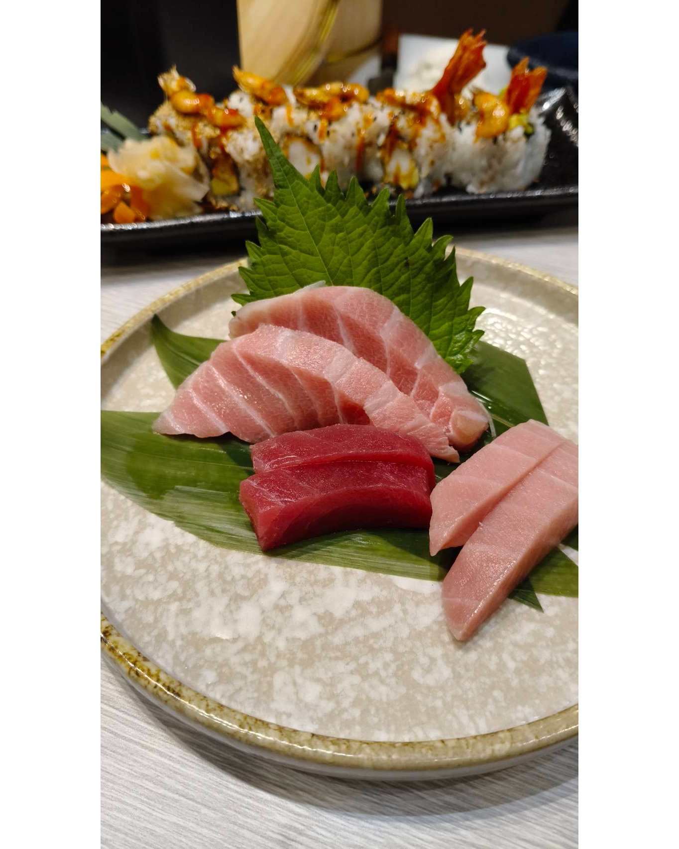 Experience the ultimate taste of freshness with our exceptional selection of sashimi! Sourced directly from Japan, our ingredients promise unparalleled quality and flavor. Whether you're a seasoned sushi lover or a curious newcomer, our menu offers a wide array of options to satisfy every palate. Can't decide which delicacy to try first? No worries! 😊 We offer a tantalizing sashimi set that brings together a delightful variety of options, perfectly curated for those who want to sample a bit of everything. 🌟 Dive into a symphony of textures and tastes, and let your palate be the guide as you embark on this delicious culinary journey. Whether you're exploring on your own or sharing with friends, every bite is a step into a world where tradition meets innovation. Ready to discover? We invite all sashimi enthusiasts to savor the freshness – see you at our restaurant! 🍣🎉

สัมผัสประสบการณ์ความสดใหม่ขั้นสุดกับซาชิมิชั้นเลิศที่คัดสรรมาอย่างดี! วัตถุดิบของเราส่งตรงจากญี่ปุ่น รับประกันคุณภาพและรสชาติที่เหนือระดับ ไม่ว่าคุณจะเป็นคนรักซูชิตัวยงหรือมือใหม่ที่อยากลิ้มลอง เมนูของเรามีตัวเลือกมากมายให้เลือกสรร ตอบโจทย์ทุกความต้องการ ตัดสินใจไม่ถูกว่าจะลองเมนูไหนก่อนดี? ไม่ต้องกังวล! 😊 เรามีชุดซาชิมิสุดอลังการที่รวบรวมตัวเลือกหลากหลายที่คัดสรรมาอย่างดี เหมาะสำหรับผู้ที่ต้องการลิ้มลองรสชาติที่หลากหลาย 🌟 ดื่มด่ำไปกับรสชาติและเนื้อสัมผัสอันหลากหลาย ให้ลิ้นของคุณเป็นเครื่องนำทางในเส้นทางแห่งการลิ้มลองอาหารรสเลิศนี้ ไม่ว่าคุณจะลิ้มลองด้วยตัวเองหรือแบ่งปันกับเพื่อนๆ ทุกคำคือก้าวสู่โลกที่ประเพณีผสานกับนวัตกรรม พร้อมค้นพบแล้วหรือยัง? เราขอเชิญชวนผู้ที่ชื่นชอบซาชิมิทุกท่านมาลิ้มลองความสดใหม่ พบกันที่ร้านอาหารของเรา! 🍣🎉


#SashimiLovers
#FreshFromJapan
#Ginsui
#กินซุย
#Japanese Foods