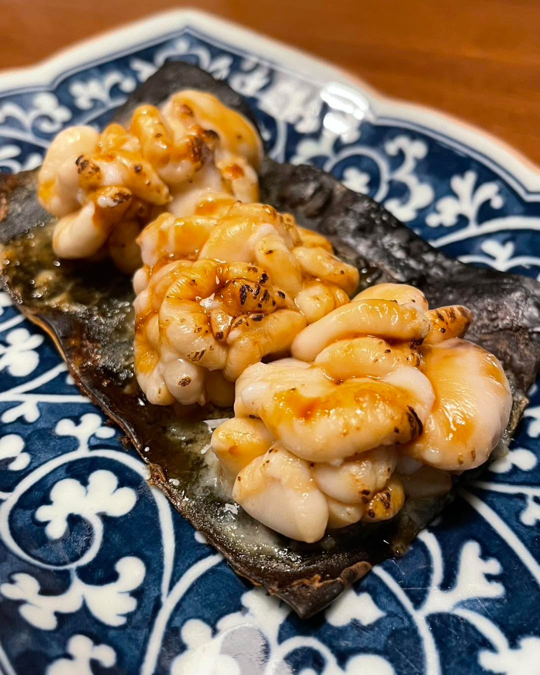 Still in season!! Grilled Shirako Soft Roe with Soy Sauce😋🍶✨ #kenjislab