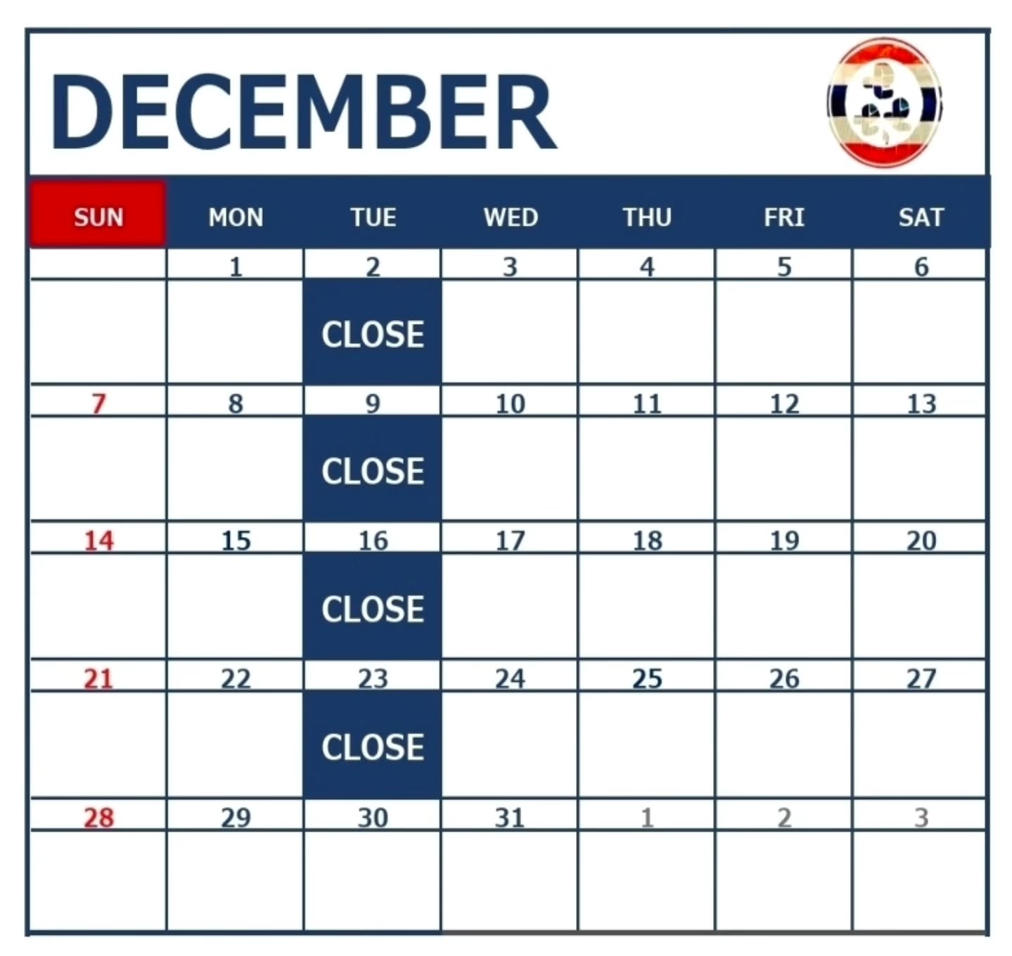 ขอขอบคุณลูกค้าทุกท่านที่มาอุดหนุนร้านของเราในเดือนพฤศจิกายนที่ผ่านมา☆
ขอแจ้งวันหยุดของร้านในเดือนธันวาคมนี้‼
สำหรับเวลาเปิดทำการและการสำรองที่นั่ง กรุณาตรวจสอบได้ที่ INFORMATION 🙏

Thank you very much for visiting us in November☆
Here is our schedule of closing days for December‼
For business hours and reservations, please check the INFORMATION section 🙏

11月もたくさんのお客様にご来店いただき、ありがとうございました☆
12月の店休日をご案内いたします‼
営業時間やご予約については、INFORMATIONをご確認くださいませ🙏

#udon
#kamakiriudon
#bangkokfood
#aroi
#bangkoknoodles