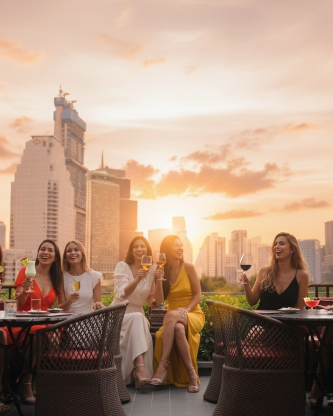 Sunset Sips just got an upgrade! 
​
Gather your ladies for 𝑳𝒂𝒅𝒊𝒆𝒔' 𝑺𝒖𝒏𝒔𝒆𝒕 𝑺𝒊𝒑 𝑯𝒂𝒑𝒑𝒚 𝑯𝒐𝒖𝒓𝒔 at Wolfgang's Terrace. Enjoy exclusive drinks from just THB 88!
​
Join us daily from 5:00 PM – 8:00 PM.
​
𝐖𝐨𝐥𝐟𝐠𝐚𝐧𝐠'𝐬 𝐒𝐭𝐞𝐚𝐤𝐡𝐨𝐮𝐬𝐞 𝐁𝐚𝐧𝐠𝐤𝐨𝐤
Mon - Sun: 11:30 AM - 11:30 PM
3rd floor, The Storeys at One Bangkok
​
#WolfgangsSteakhouseThailand
