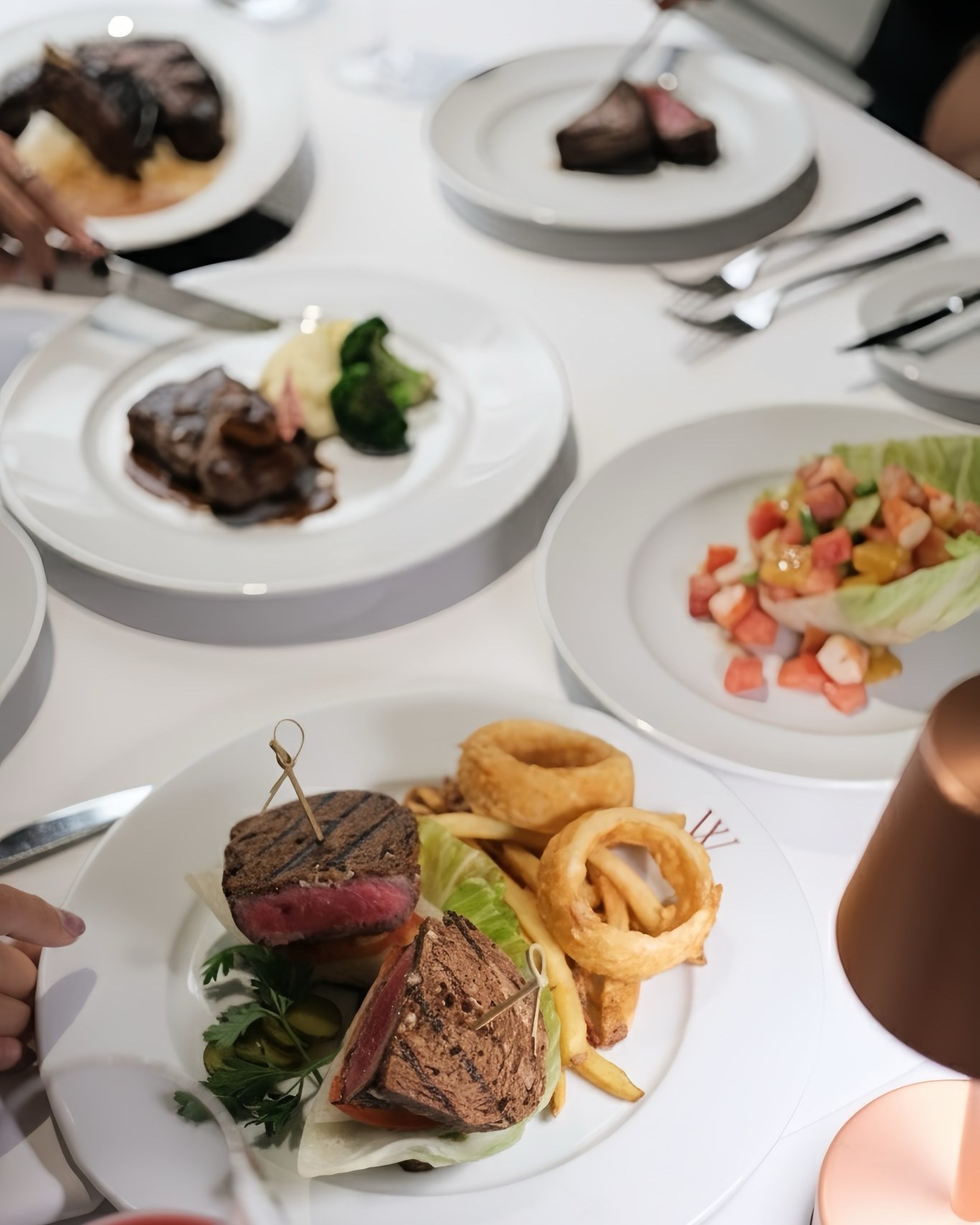 The lunch hour, redefined. Escape the ordinary and find your focus with us. From iconic New York starters to perfectly executed entrées, our entire menu reflects a commitment to prime ingredients and heritage recipes. Come, reset, and remember that quality is always on the menu. Available daily from 11:30 AM to 3:00 PM.
​
𝐑𝐞𝐬𝐞𝐫𝐯𝐚𝐭𝐢𝐨𝐧:
064-567-2929
LINE ID: wg.reservation
reservation@wolfgangssteakhouse.th
​
𝐖𝐨𝐥𝐟𝐠𝐚𝐧𝐠'𝐬 𝐒𝐭𝐞𝐚𝐤𝐡𝐨𝐮𝐬𝐞 𝐁𝐚𝐧𝐠𝐤𝐨𝐤
Mon - Sun: 11:30 AM - 11:30 PM
3rd floor, The Storeys at One Bangkok
​
#WolfgangsSteakhouseThailand