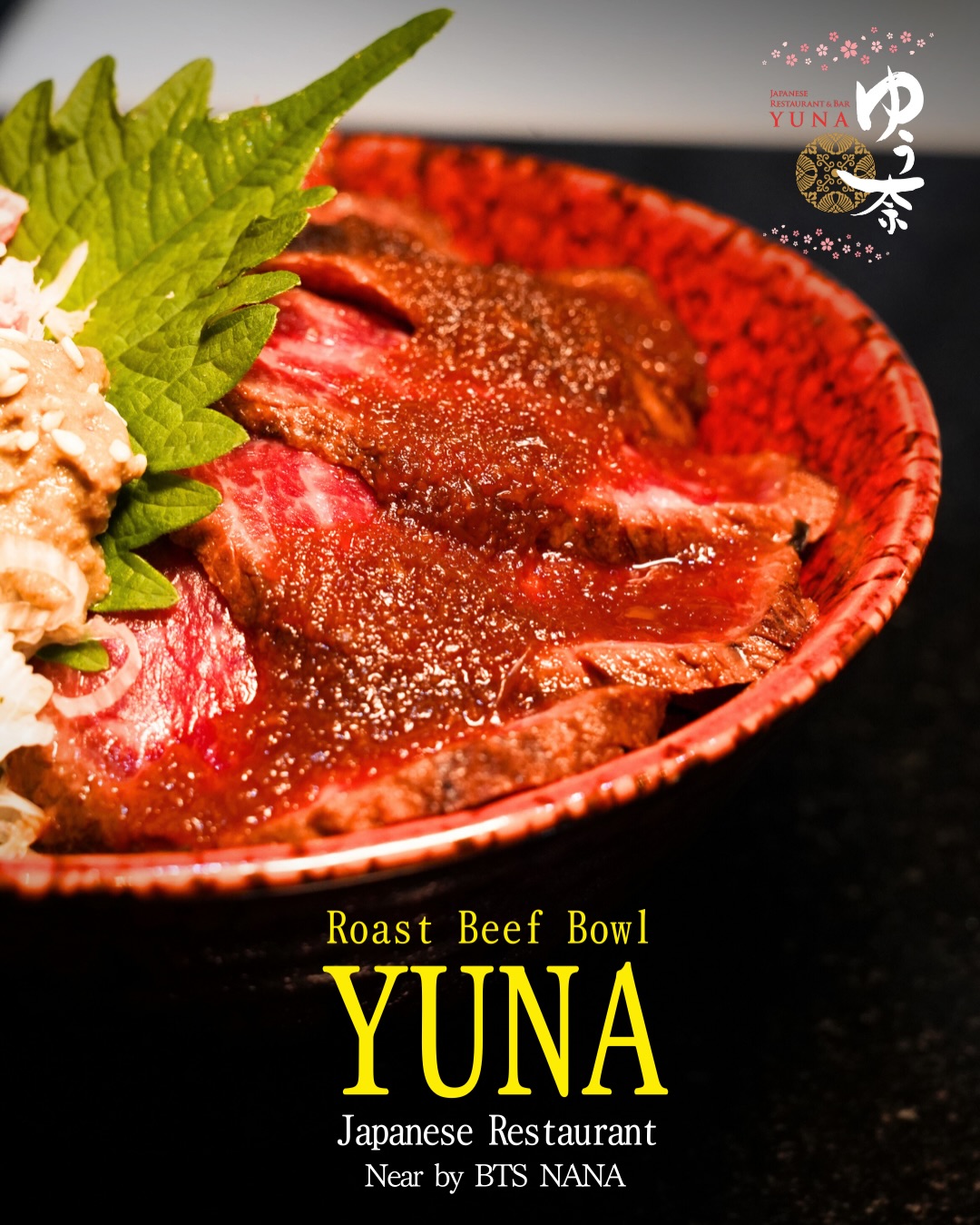 Our “Tottori Bowl” features premium crab from Tottori and tender rump beef known for its rich red-meat flavor.
We use Tottori Wagyu “Olein 55,” imported directly from Japan, containing over 55% oleic acid and melting at just 16°C.
Juicy at the first bite with a clean, light finish—making it especially popular among female guests.
Enjoy it with our aromatic house-made sauce that pairs beautifully with roast beef.

鳥取県産のカニと、赤身の旨みが強いランプ肉を使用した贅沢な鳥取丼。
自社で日本から直輸入する「鳥取和牛オレイン55」は、飽和脂肪酸55%以上、16℃で溶けるほど口溶けのよい上質な脂が特徴です。
食べた瞬間に広がるジューシーさと、後味の軽やかなキレが魅力で、女性にも人気。
香り高い特製ソースとともにお楽しみください。

#japanesecuisine #bangkok #beef

📍 Near BTS Nana
　 Sukhumvit 11/1 Alley
📞 Tel: 02-067-2602
⏰ 11:00–02:00

For reservations, please call or DM us.