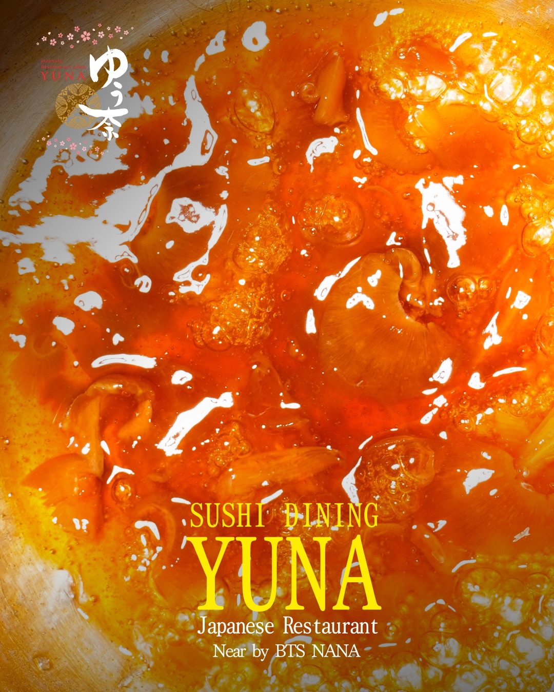 Hi, this is YUNA restaurant!
Today we’re gonna explain about “Shark Fin Chawanmushi (390 THB)”
A signature dish of YUNA since our founding.
Enjoyed for over 10 years, this silky chawanmushi is topped with shark fin, uni, and ikura for a luxurious finish.

こんにちは！ゆう奈です！本日紹介するのは…
フカヒレ茶碗蒸し（390THB）
創業当時から続く、ゆう奈の看板メニュー。
10年以上愛され続ける茶碗蒸しに、
フカヒレ・ウニ・いくらを贅沢にのせた一品です。

📍 Near BTS Nana
　 Sukhumvit 11/1 Alley
📞 Tel: 02-067-2602
⏰ 11:00–01:00

For reservations, please call or DM us.