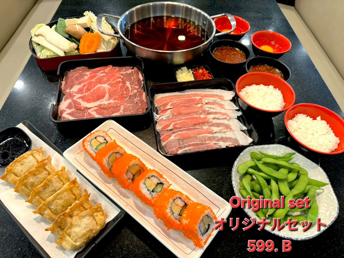 ชาบูชุด Original Set ในราคา 599 บาท🔥 เรียกได้ว่าเป็นเมนูสุดพิเศษที่ต้องไปลองทานกันเลยทีเดียว น้ำซุปสูตรพิเศษ น้ำดำ เข้มข้นสุดล้ำ เพิ่มรสชาติมิติใหม่ให้ชาบูได้อย่างลงตัว พร้อมเครื่องเคียงหลากหลาย บรรยากาศร้านที่อบอุ่น ยิ่งเพิ่มอรรถรสการทานชาบูให้คุณประทับใจแน่นอน 😊 ใครที่เป็นสายชาบูก็ไม่ควรพลาดที่จะไปลองซักครั้ง ลองแล้วจะติดใจ! 🎉🥓

#ชาบูหมู
#ชาบูนุ่มลิ้น
#หมูน้ำดำ
#สุขล้นสายชาบู
#ราคาน่ารัก
ชาบู
ต้องลอง
ร้านอาหาร
อาหารญี่ปุ่น
คุ้มค่าเงิน
ฟินเวอร์
กินด้วยกัน
ทานด้วยกัน
สายกิน
รวมพลคนชอบชาบู
ลิ้มลอง