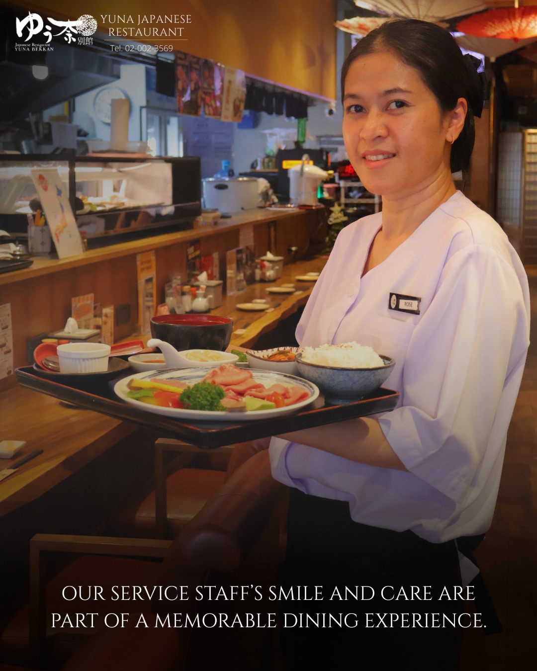 Every great dining experience begins with thoughtful service. 😊✨
Our service staff is dedicated to taking care of you with professionalism, attention to detail, and a warm smile. 

ทุกมื้อที่สมบูรณ์แบบ เริ่มต้นจากการบริการที่ใส่ใจ 🥰✨
พนักงานเสิร์ฟของเราพร้อมดูแลคุณด้วยความสุภาพ ความตั้งใจ และรอยยิ้ม เพื่อให้ทุกประสบการณ์ของคุณน่าประทับใจที่สุด 🙇🏻‍♂️

#JapaneseRestaurant
#JapaneseCuisine
#ServiceWithHeart
#Hospitality
#DiningExperience