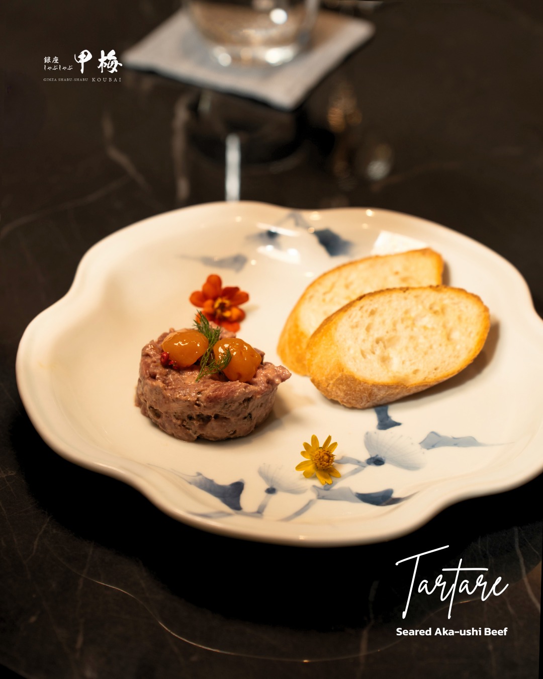 A little sear, a little tenderness, and so much flavor.
Seared Aka-ushi Beef Tartare, the perfect first bite at KOUBAI.

📍 KOUBAI BKK, 5th Floor, Dusit Central Park

🕰️ Weekdays
Lunch: 11:30–15:00 (L.O. 14:00)
Dinner: 17:30–22:00 (L.O. 21:00)
🕰️ Weekends
Lunch: 11:00–16:00 (L.O. 15:00)
Dinner: 17:30–22:00 (L.O. 21:00)

#KOUBAI #KOUBAIBKK