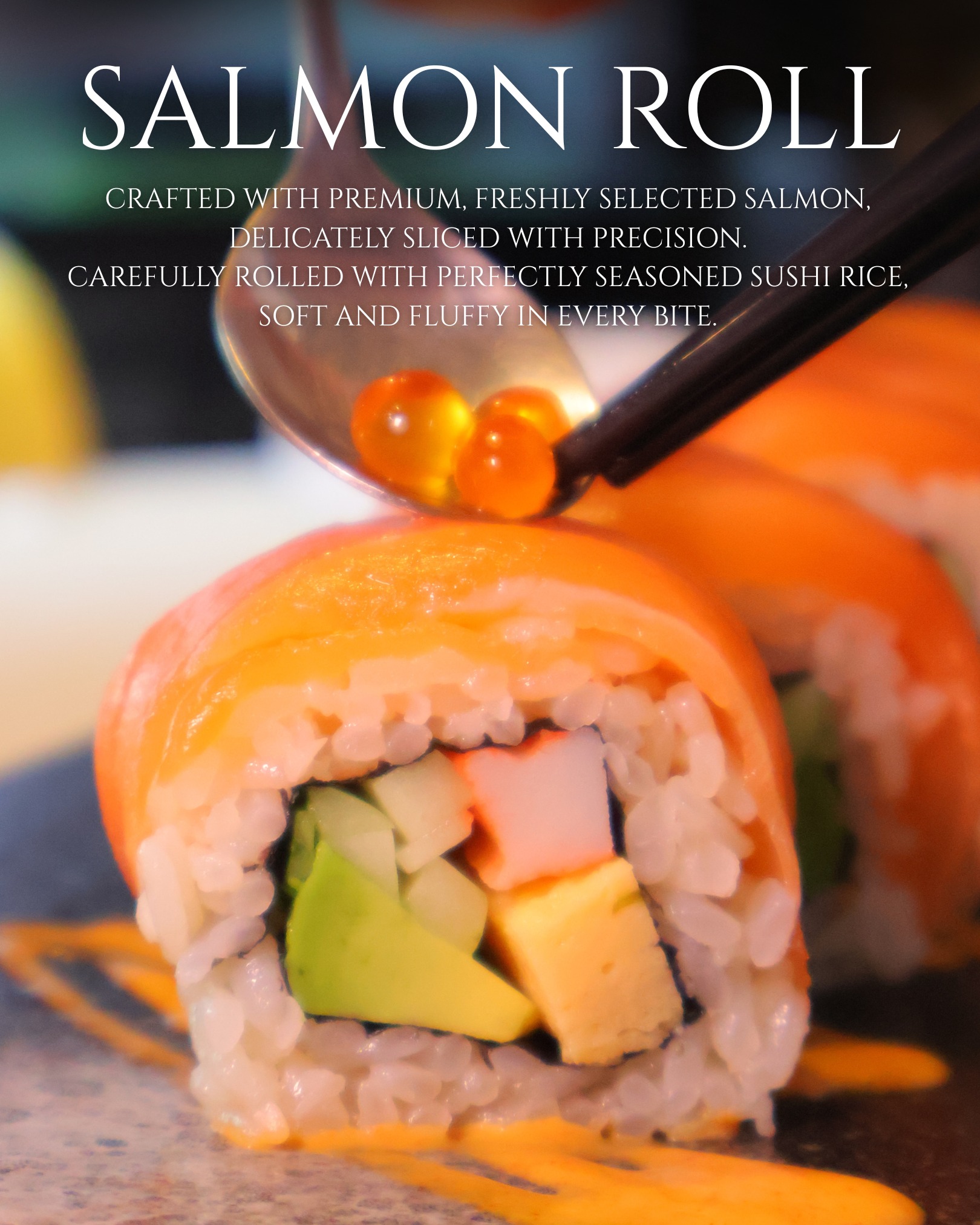 Freshness begins with careful selection.✨
Premium salmon, freshly sliced and delicately rolled
with perfectly seasoned sushi rice.
Simple, refined, and crafted with attention to every detail.

Because we believe
great ingredients speak for themselves.

#SalmonRoll #FreshAndPremium #CraftedWithCare #JapaneseCuisine #SushiTime