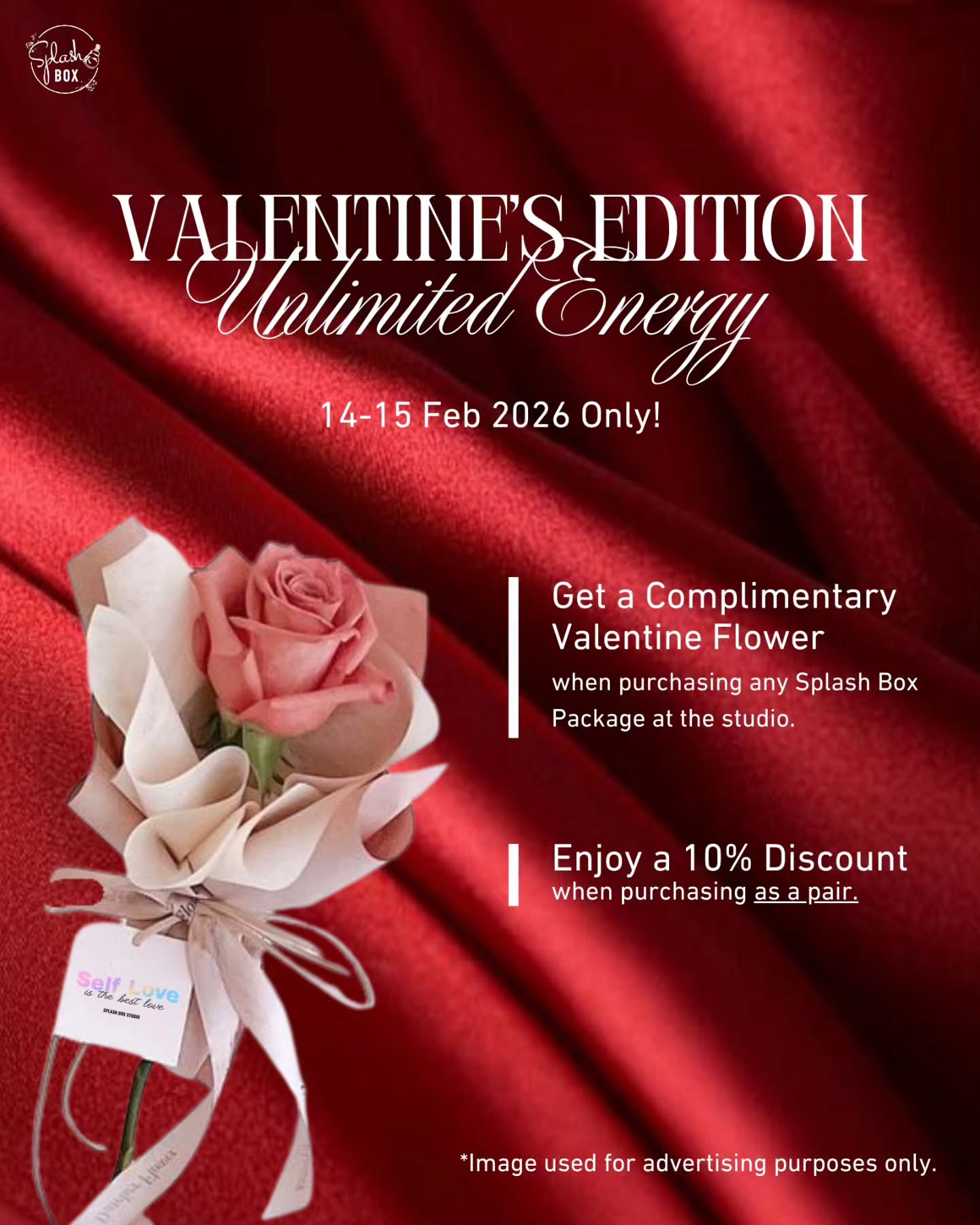 ​🌷 More than just flowers... it’s a Self-Love celebration. (Feb 14-15 Only​)

​🎁 Buy any Package at the studio, Get 1 Flower! Exclusive Valentine's Edition.

​🔥 Flash Deal: 10% Discount for pairs!

Book Now
👇Line Official : @ splashbox
_________________________
🥊 Splash Box Studio
📌 Marche’ Thonglor, Building A, 5M Floor
🕘 Opening hours : 9:00 to 22:00
🚿 Full Amenities Provided (Rental Sportswear, Rental Gloves, Rental Towels, Toiletries & Skincare)

#Splashbox #DarkBeatBoxercise
#ผับของคนรักสุขภาพ #ThonglorGym #PrivateGym​