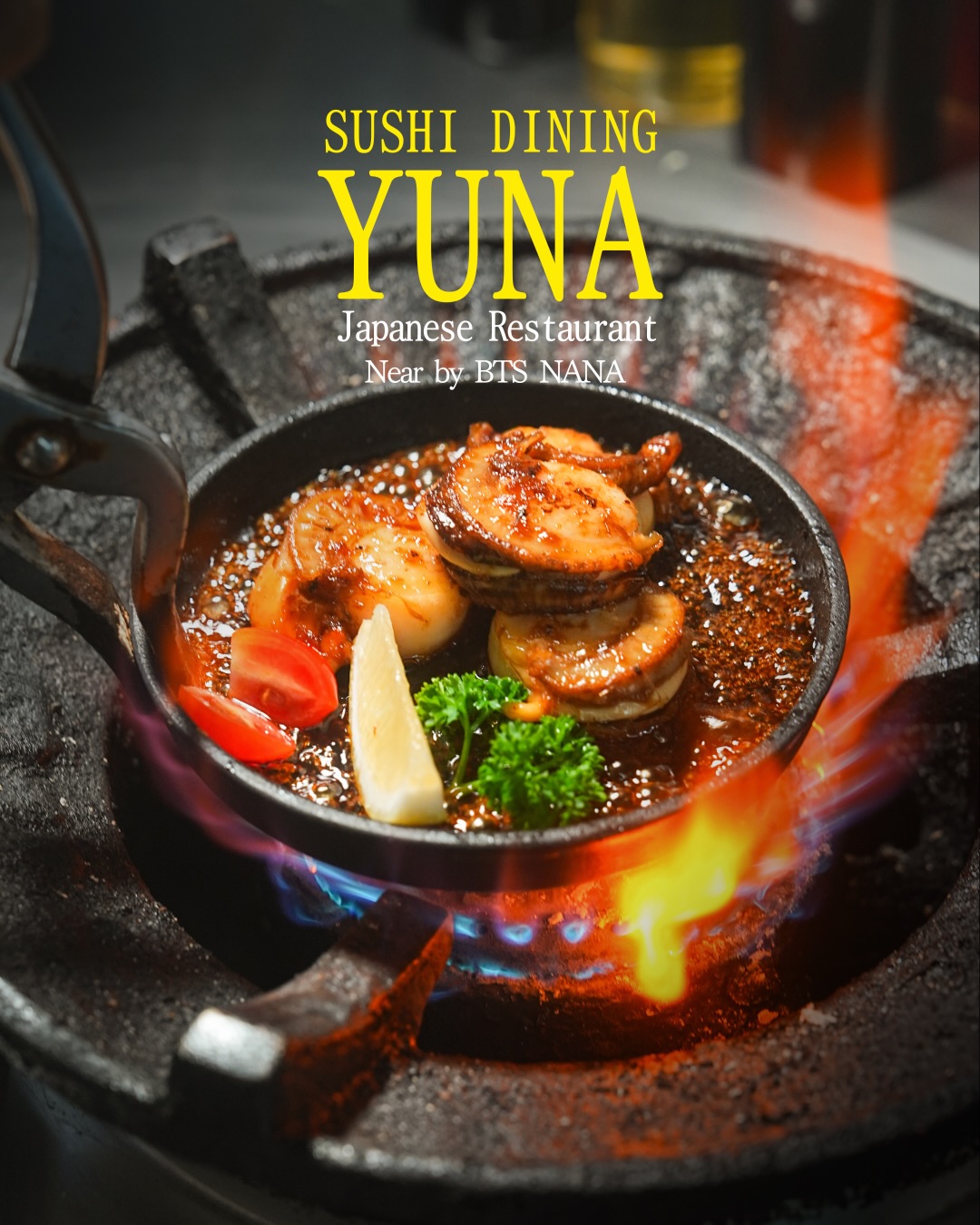 The aroma of garlic butter hits you first — rich, warm, and impossible to ignore. Tender scallops coated in buttery goodness make this dish simple, comforting, and incredibly satisfying.

กลิ่นกระเทียมผัดเนยหอมๆ ลอยมาเตะจมูกก่อนเลย หอยเชลล์เด้งๆ เคลือบด้วยเนยเข้มข้น อร่อยแบบง่ายๆ แต่กินเพลินจนหยุดไม่ได้

📍 Near BTS Nana
　 Sukhumvit 11/1 Alley
📞 Tel: 02-067-2602
⏰ 11:00–01:00

For reservations, please call or DM us.