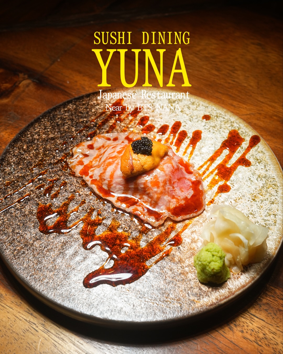 The moment it’s lightly torched, the aroma of premium Tottori Wagyu Olein55 fills the air.
With over 55% oleic acid and a melting point as low as 16°C, the fat melts instantly on your tongue, creating an exceptionally smooth texture.

Paired with gently seasoned sushi rice, the natural sweetness of the wagyu fat stands out while keeping a clean, pleasant finish.
A single bite delivers a melt-in-your-mouth richness you can only get from Olein55.

แค่พอโดนไฟเบาๆ กลิ่นหอมของวากิวโทตโตริ Olein55 ก็ลอยขึ้นมาทันที
มีปริมาณกรดโอเลอิกมากกว่า 55% และจุดหลอมเหลวเพียง 16°C ทำให้ไขมันละลายในปากอย่างนุ่มนวล

เมื่อกินคู่กับข้าวซูชิ รสหวานธรรมชาติของไขมันวากิวยิ่งเด่นขึ้น และให้ความรู้สึกเบาสบาย ไม่เลี่ยน
เป็นซูชิอาบูริที่ให้สัมผัส “ละลายทันทีที่เข้าปาก” แบบที่หาไม่ได้จากที่อื่น

📍 Near BTS Nana
　 Sukhumvit 11/1 Alley
📞 Tel: 02-067-2602
⏰ 11:00–01:00

For reservations, please call or DM us.