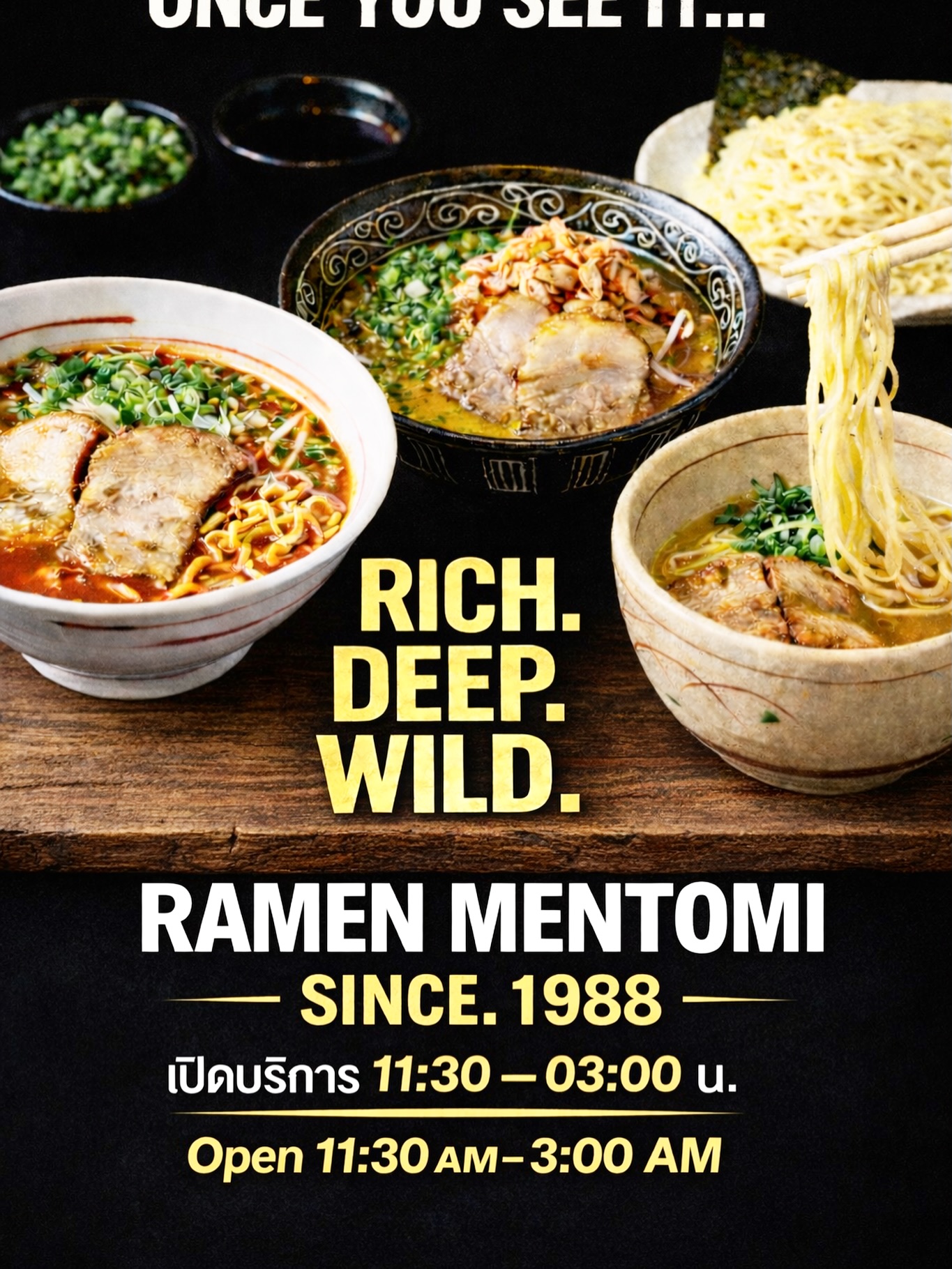 40 years of history in 
tonkotsu ramen, 
spicy K ramen, 
or maybe tsukemen? 
Which will it be? 
We recommend them all ‼️

จะรับเป็นทงโคะสึราเม็งที่มีประวัติยาวนานสี่สิบปีSpicy K ramenหรือTsukemenดีครับ?คุณจะรับอะไรดีครับ?พวกเราขอแนะนำทั้งหมดครับ‼️ #tonglor #ramenmentomi #bangkokramen 
#麺富天洋
