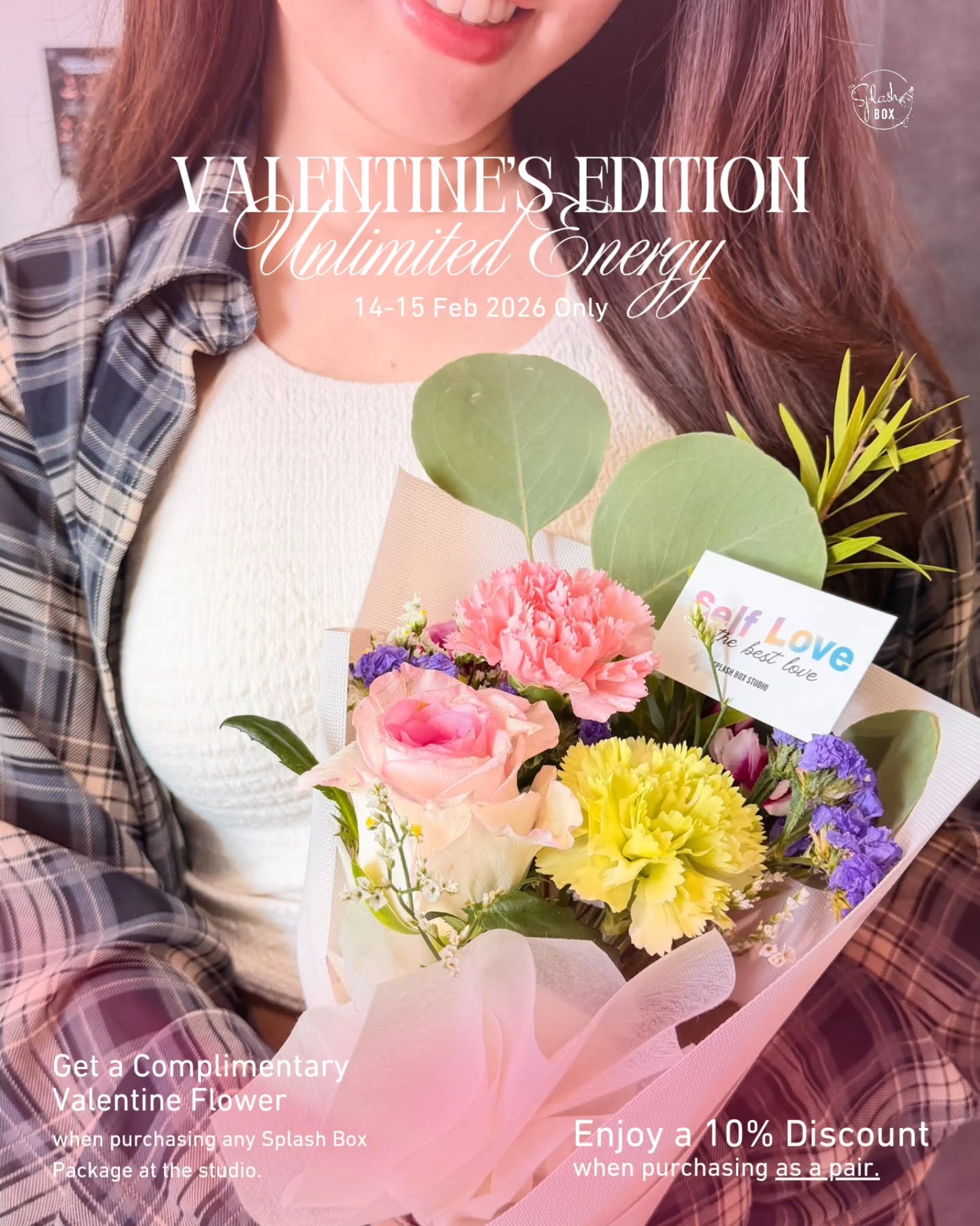 🌷​VALENTINE’S EDITION
14-15 Feb 2026 Only 💕​

💐​Get a Complimentary Valentine Flower 
when purchasing any Splash Box Package at the studio.

🔥​Enjoy a 10% Discount when purchasing as a pair.

Contact Us 
via Line Official: @ splashbox
_________________________
🥊 Splash Box Studio
📌 Marche’ Thonglor, Building A, 5M Floor
🕘 Opening hours : 9:00 to 22:00
🚿 Full Amenities Provided (Rental Sportswear, Rental Gloves, Rental Towels, Toiletries & Skincare)

#Splashbox #DarkBeatBoxercise
#ผับของคนรักสุขภาพ #ThonglorGym #PrivateGym