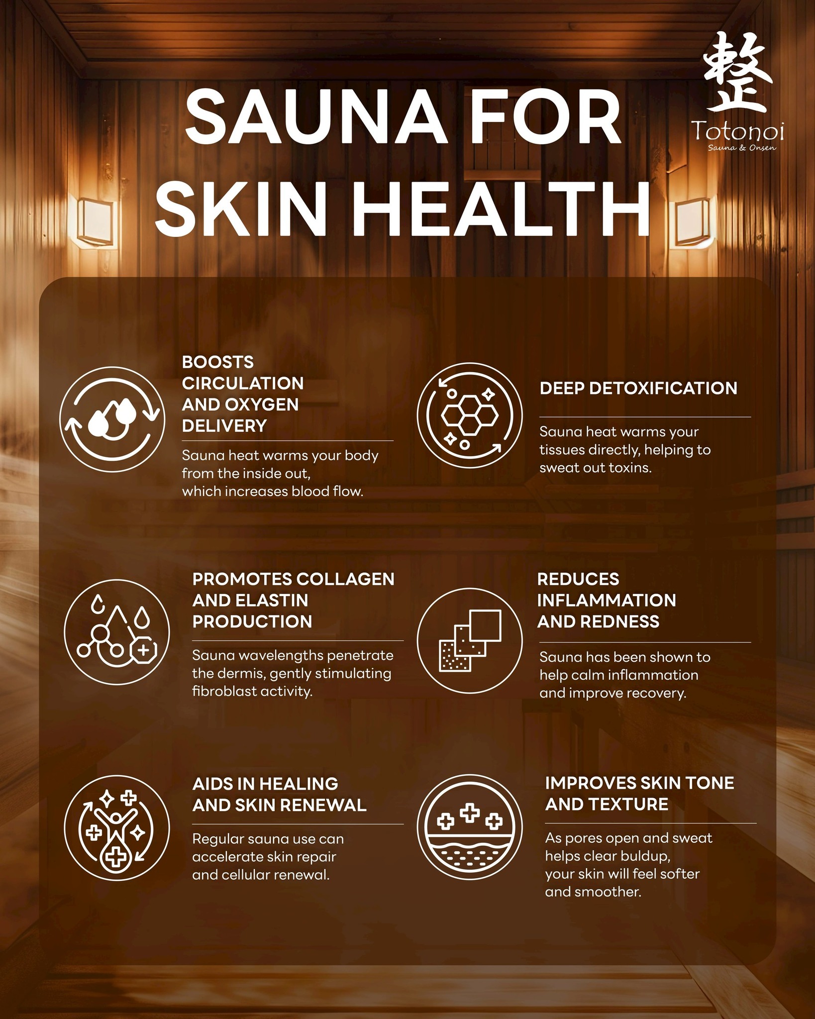 ✨🧏🏻‍♀️🎀Glow from the inside out❗️Did you know sauna sessions can do more than just help you recover and sweat❓They're amazing for your skin health too❗️Your skin deserves the same workout as your body. Come experience the sauna difference at Totonoi Sauna & Onsen. 🧖🏻‍♀️🌿

🤎BOOSTS CIRCULATION AND OXYGEN DELIVERY
🤎PROMOTES COLLAGEN AND ELASTIN PRODUCTION 
🤎AIDS IN HEALING AND SKIN RENEWAL
🤎DEEP DETOXIFICATION
🤎REDUCES INFLAMMATION AND REDNESS
🤎IMPROVES SKIN TONE AND TEXTURE

✨🧏🏻‍♀️🎀เปล่งประกายจากภายในสู่ภายนอก❗️รู้หรือไม่ว่าการเข้าซาวน่าไม่ได้ช่วยแค่ฟื้นฟูร่างกายและขับเหงื่อเท่านั้น❓แต่ยังดีต่อสุขภาพผิวอีกด้วย❗️ผิวของคุณก็สมควรได้รับการออกกำลังกายเช่นเดียวกับร่างกาย มาสัมผัสความแตกต่างของซาวน่าได้ที่ Totonoi Sauna & Onsen 🧖🏻‍♀️🌿

🤎เพิ่มการไหลเวียนโลหิตและการส่งออกซิเจน
🤎ส่งเสริมการสร้างคอลลาเจนและอีลาสติน
🤎ช่วยในการรักษาและฟื้นฟูผิว
🤎การดีท็อกซ์อย่างล้ำลึก
🤎ลดการอักเสบและรอยแดง
🤎ปรับสีผิวและเนื้อสัมผัสให้ดีขึ้น

📥DM us on Instagram to book.

⏰ Open Daily from 10:00 AM – 10:00 PM
📍 Totonoi Sauna & Onsen
☎️ 065-820-4406
📧 saunnerpro@gmail.com
🌐 totonoisauna-onsen.com

#TotonoiSauna #Sauna #BangkokWellness #SaunaBangkok
#SaunaThailand #SaunaTime #WellnessJourney #RelaxRecharge
#JapaneseSauna #SaunaLifestyle #STEAMSAUNA #AUFGUSSSAUNA