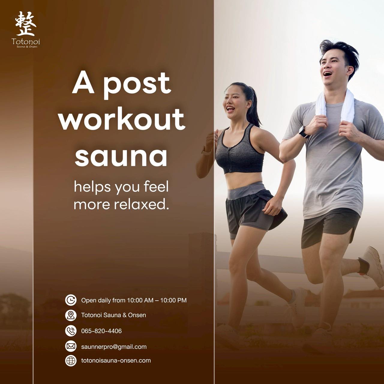 ✨🧖🏻‍♀️🌈Did you know❓A post-workout sauna is the 'ultimate reward' for your body. Not only does it leave you feeling deeply relaxed, it also helps to:

✅Relax your muscles
✅Improve blood circulation
✅Relieve accumulated stress
✅And clear your mind for a fresh start

✨🧖🏻‍♀️🌈 รู้หรือไม่❓ การเข้าซาวน่าหลังออกกำลังกาย คือ 'รางวัลที่ดีที่สุด' สำหรับร่างกายคุณ นอกจากจะช่วยให้คุณรู้สึกผ่อนคลายอย่างล้ำลึกแล้ว ยังส่งผลดีต่อร่างกายอีกมากมาย:

✅ ช่วยคลายกล้ามเนื้อ: ลดความตึงเครียดจากการออกกำลังกาย
✅ กระตุ้นการไหลเวียนโลหิต: ให้ร่างกายฟื้นฟูได้ไวขึ้น
✅ ลดความเครียดสะสม: ปล่อยวางความเหนื่อยล้าที่ค้างคา
✅ ช่วยให้สมองปลอดโปร่ง: พร้อมเริ่มต้นใหม่ด้วยความสดชื่น

📥Ready to feel this amazing❓ Inbox us now❗️

⏰ Open Daily from 10:00 AM – 10:00 PM
📍 Totonoi Sauna & Onsen
☎️ 065-820-4406
📧 saunnerpro@gmail.com
🌐 totonoisauna-onsen.com

#TotonoiSauna #Sauna #BangkokWellness #SaunaBangkok
#SaunaThailand #SaunaTime #WellnessJourney #RelaxRecharge
#JapaneseSauna #SaunaLifestyle #yogavibes
