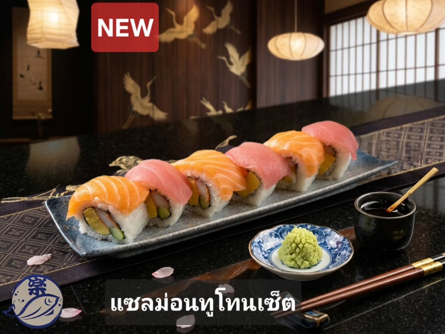 "ชูซิ แซลม่อนทูโทนเซ็ต" 🍣 🍣🥢✨

#ซูชิ
#แซลม่อน
#อาหารญี่ปุ่น
#อาหารทะเล
#ทูน่า