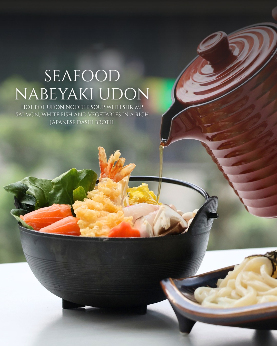 🔥 Warm your day with our
Seafood Nabeyaki Udon 🫕

Thick, chewy udon noodles served in a hot pot
Loaded with tempura shrimp, salmon, fish, and fresh vegetables
All in a rich, flavorful Japanese dashi broth 🍲✨

Comforting, satisfying, and absolutely delicious in every bite.

เส้นอุด้งเหนียวนุ่ม เสิร์ฟในหม้อร้อน
พร้อมเครื่องแน่นๆ ทั้งกุ้งเทมปุระ แซลมอน ปลา และผักสด
ราดด้วยน้ำซุปดาชิเข้มข้น หอมละมุนทุกคำ 🍲✨

📍 Available now
Perfect for both your taste buds and your feed 📸

#NabeyakiUdon
#JapaneseFoodLover
#อุด้งหม้อร้อน
#SeafoodLover
#กินอะไรดีวันนี้