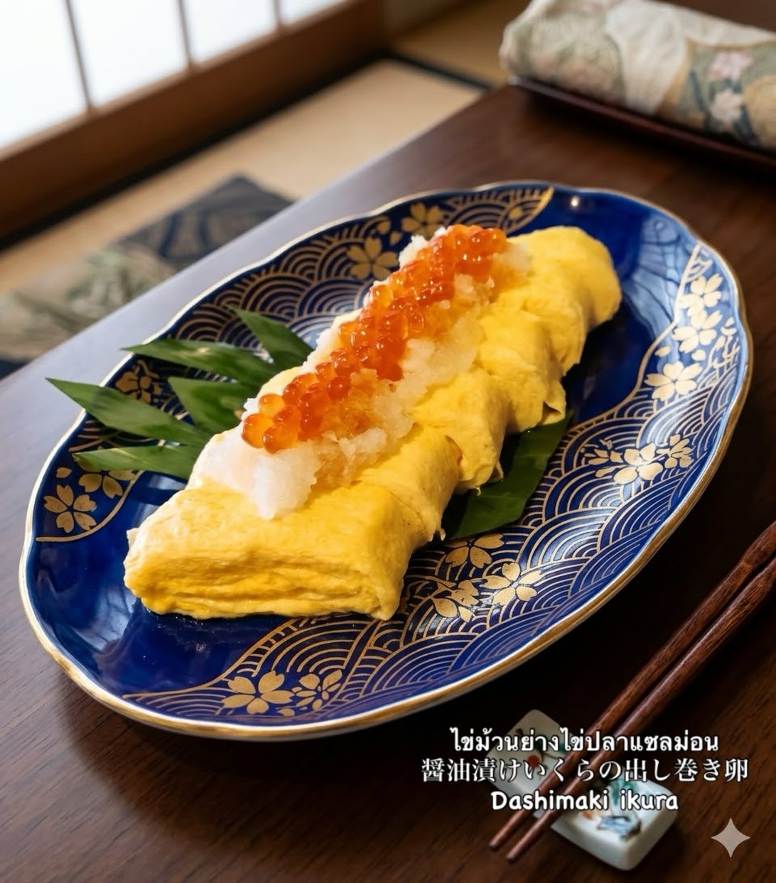 ไข่ม้วนสไตล์ญี่ปุ่น ที่มีกลิ่นหอมๆ จากการย่าง จนได้ไข่เน้นๆ ที่นุ่มละมุนลิ้นทุกคำ 🍳✨ แถมยังเสริมทัพด้วยไข่ปลาแซลมอนที่โปะลงบนหน้าท็อปปิ้ง ทำให้รสชาติความอร่อยถึงใจยิ่งกว่าเดิม 😋❤️ ทานกับซอสโชยุเล็กๆ หรือจะทานเปล่าๆ ก็ฟินไม่แพ้กัน! รับรองว่าเป็นเมนูที่ทำให้ผู้ที่ชื่นชอบการกินอาหารญี่ปุ่นตกหลุมรักได้ทันที 🥢

日本風の卵焼きは、焼き上げたときの香ばしい香りが特徴で、一口ごとにふんわりとした柔らかな卵の味わいが楽しめます🍳✨ さらに、トッピングとしてサーモンのイクラを上にのせることで、より一層美味しさが引き立ちます😋❤️ 少し醤油をつけて食べても、そのままでもどちらも絶品です！日本料理が好きな方は、きっとこのメニューに一目惚れすること間違いなしです🥢

#อาหารญี่ปุ่น
#Chofu 
#Chofujpark 
#Jpark 
#ไข่ม้วนญี่ปุ่น