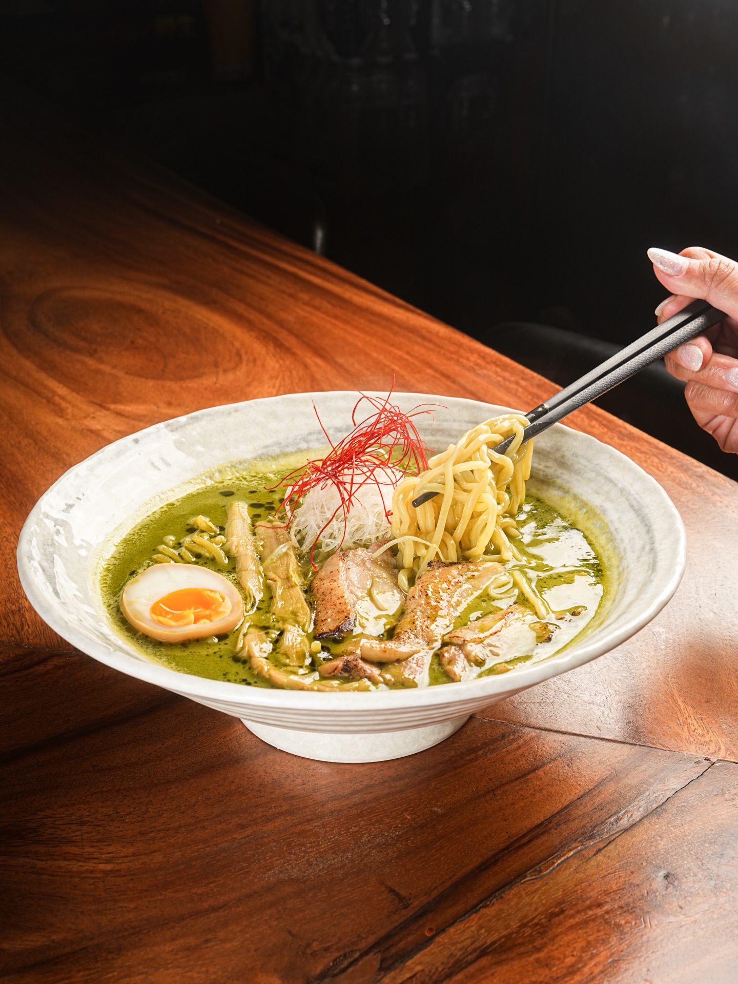 Matcha Ramen… would you try it? 🍜🍵
A bold twist you didn’t expect — but might love.
Curious enough to take a bite?

ราเมนมัทฉะ… กล้าลองไหม? 🍜🍵
ความแปลกใหม่ที่คุณอาจจะหลงรักโดยไม่รู้ตัว
กล้าพอที่จะลองคำแรกไหม?

#ramenbkk