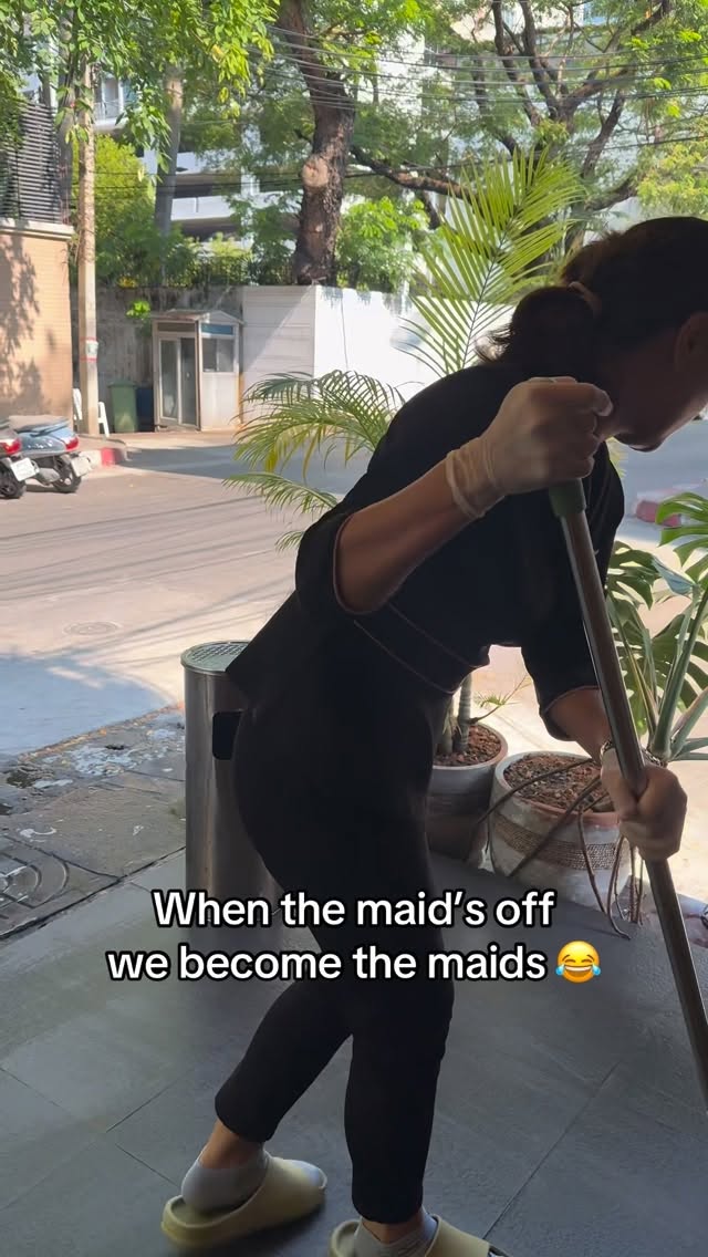 When the maid’s off we become the maids 😂