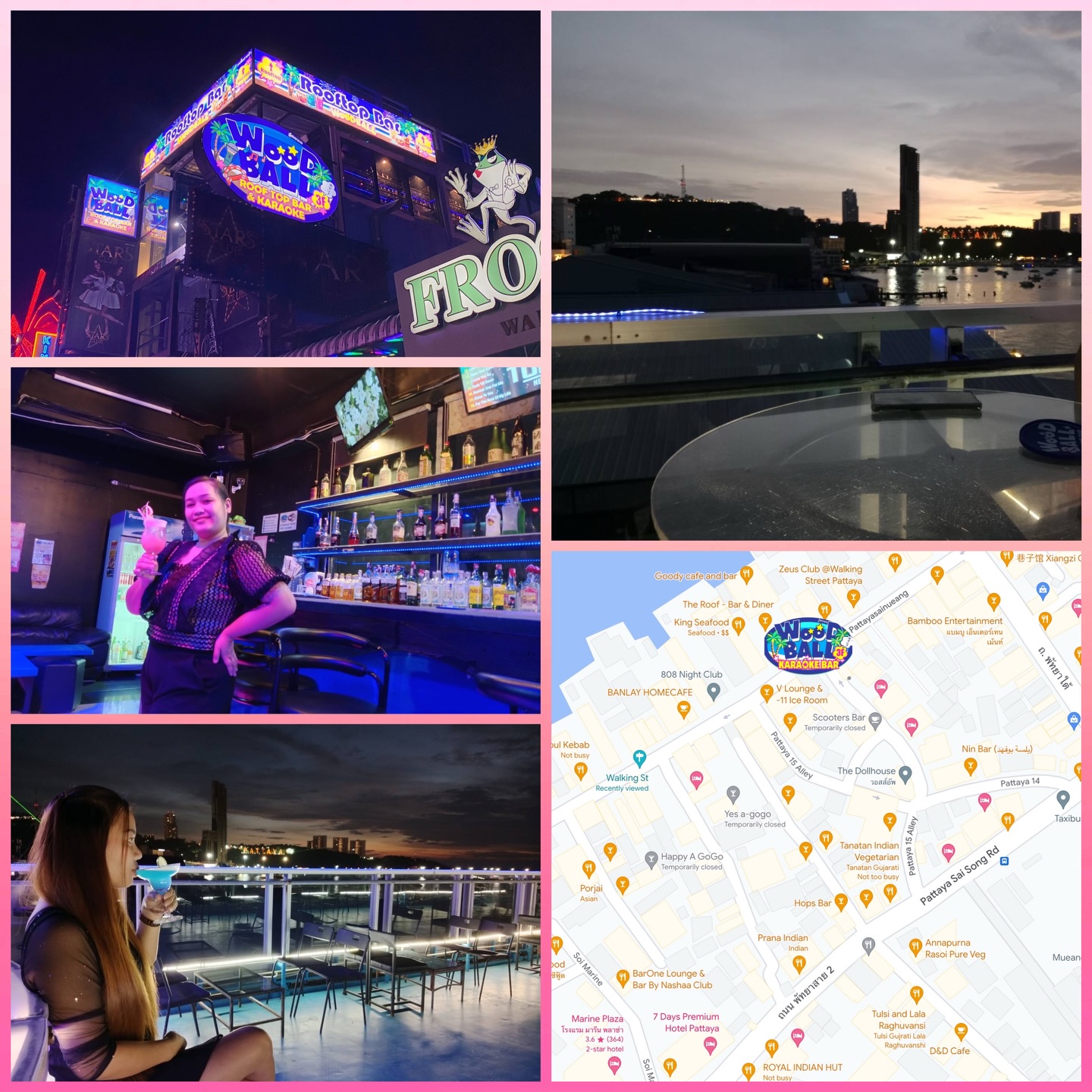 Good drinks, good food and great vibes too. Come join us at Woodball Pattaya for an amazing time. We have a rooftop bar with a beautiful view and our main lounge with non stop karaoke fun! See you soon! Our bar can be easily found across Walking Street. 😉