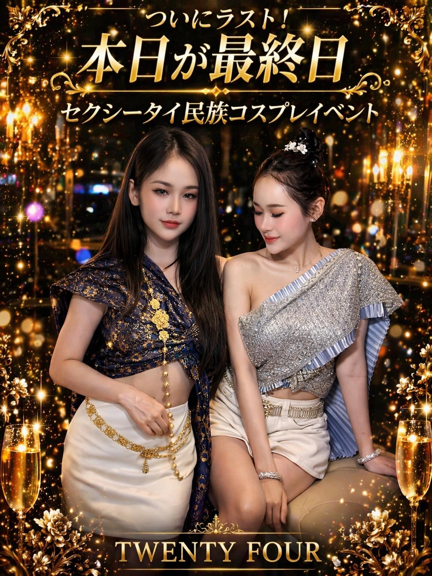 本日はいよいよ最終日！セクシータイ民族コスプレイベントが絶賛開催中です✨まだご覧になっていない方、ぜひこの機会をお見逃しなく😊今日はたくさんのキャストたちが皆様をお待ちしております！セクシー系から可愛い系まで、バリエーション豊富なコスプレで皆様に楽しんでいただけること間違いなしです。

さらに、女の子たちと一緒にダーツやビリヤードで盛り上がるチャンスもあります🎯🎱。普段とは一味違ったひとときを体験し、交流を楽しんでみてはいかがでしょうか？

この特別なイベントで、普段のストレスを発散し、心も体もリフレッシュしてください！スタッフ一同、心よりお待ちしております🙇‍♀️💕

Today is finally the last day! The Sexy Thai Ethnic Costume Event is in full swing✨ If you haven't seen it yet, don't miss this opportunity😊 Many of our cast members are waiting for you today! From sexy styles to cute ones, there is a wide variety of costumes, so you're sure to have a great time.

In addition, there are chances to liven things up with the girls by playing darts or billiards together🎯🎱. Why not experience something a little different from usual and enjoy interacting with them?

At this special event, relieve your everyday stress and refresh both your mind and body! All of our staff are sincerely looking forward to welcoming you🙇‍♀️💕

วันนี้เป็นวันสุดท้ายแล้ว! อีเวนต์คอสเพลย์ชุดประจำชาติไทยสุดเซ็กซี่กำลังจัดขึ้นอย่างยิ่งใหญ่✨ สำหรับผู้ที่ยังไม่ได้มาชม อย่าพลาดโอกาสนี้เด็ดขาด😊 วันนี้มีเหล่านักแสดงมากมายรอคุณอยู่! ตั้งแต่สายเซ็กซี่ไปจนถึงสายคาวาอิ คอสเพลย์หลากหลายรูปแบบ รับรองว่าทุกคนจะต้องเพลิดเพลินอย่างแน่นอน

นอกจากนี้ ยังมีโอกาสที่จะสนุกไปกับการเล่นปาเป้าและบิลเลียดกับสาว ๆ อีกด้วย🎯🎱 มาสัมผัสประสบการณ์ที่แตกต่างจากปกติและสนุกกับการแลกเปลี่ยนพูดคุยกันได้เลยไหม?

ในงานอีเวนต์พิเศษนี้ ขอให้คุณได้ผ่อนคลายความเครียดในชีวิตประจำวันทั้งทางใจและกายให้สดชื่นอีกครั้ง! ทีมงานทุกคนรอคอยพบคุณด้วยใจจริงค่ะ🙇‍♀️💕

今天终于迎来了最后一天！性感泰民族COSPLAY活动正在盛大举行中✨还没有来看的朋友，请一定不要错过这个机会😊今天有许多演员们在等着大家！从性感风到可爱风，各种丰富多彩的COSPLAY一定会让大家享受到无限乐趣。

此外，还有与女孩子们一起玩飞镖和台球的机会🎯🎱。不妨体验一下与平常不同的时光，享受互动交流的乐趣吧？

在这个特别的活动中，释放平日的压力，让身心都能焕然一新！全体工作人员衷心期待您的光临🙇‍♀️💕

#Bangkok
#バンコク
#ダーツ
#バンコク遊び
#卡拉OK