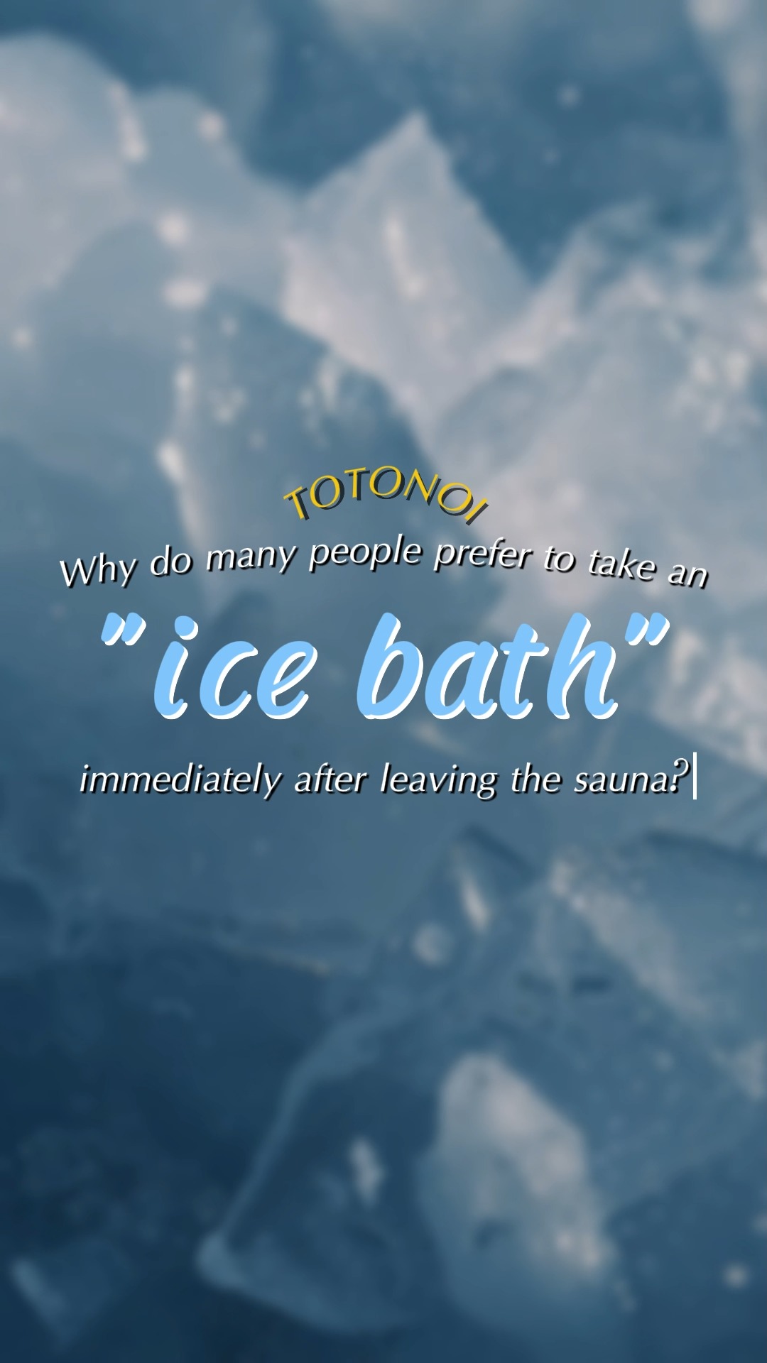 ✨❄️🧊Why do many people prefer to take an "ice bath" immediately after leaving the sauna❓Find out in this video❗️
 If you want to experience this feeling of refreshment and wellness for yourself, come visit us at Totonoi Sauna & Onsen.🤎 

✨❄️🧊 ทำไมหลายคนถึงชอบ "แช่น้ำแข็ง" ทันทีหลังออกจากซาวน่า❓หาคำตอบได้ในวิดีโอนี้❗️

หากคุณต้องการสัมผัสความรู้สึกสดชื่นและสุขภาพดีแบบนี้ด้วยตัวเอง แวะมาหาเราได้ที่ Totonoi Sauna & Onsen 🤎

📥DM us on Instagram to book.

⏰ เปิดให้บริการ: 10.00 น. - 22.00 น.
📍 Totonoi Sauna & Onsen
☎️ 065-820-4406
📧 saunnerpro@gmail.com
🌐 totonoisauna-onsen.com

#TotonoiSauna #Sauna #BangkokWellness #SaunaBangkok
#SaunaThailand #SaunaTime #WellnessJourney #RelaxRecharge
#JapaneseSauna #SaunaLifestyle #YOGA