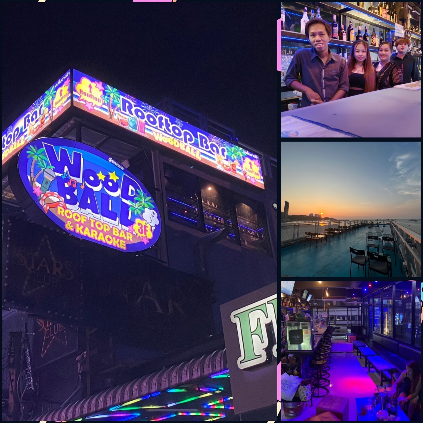 Good drinks, good food and great vibes too. Come join us at Woodball Pattaya for an amazing time. We have a rooftop bar with a beautiful view and our main lounge with non stop karaoke fun! See you soon! Our bar can be easily found across Walking Street. 😉
