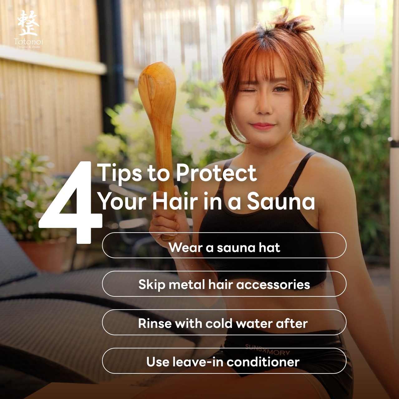 ✨🧖🏻‍♀️ Want to hit the sauna without frying your hair❓Check out these 4 tips❗️
👉🏻For all the sauna lovers worried about dry, frizzy hair from the heat--we've got you covered❗️

Follow these simple steps to keep your hair healthy and hydrated while you sweat:

🤎Wear a sauna hat: It acts as a shield to protect your hair directly from intense heat.

🤎Skip metal hair accessories: Metal heats up quickly and could burn your hair or scalp.

🤎Rinse with cold water after: This helps seal your hair cuticles and locks in moisture.

🤎Use leave-in conditioner: Apply it before heading in to create a protective
barrier against the heat.

🌷Give these a try, and your sauna experience will be even better❗️

✨🧖🏻‍♀️ อยากเข้าซาวน่าแบบผมไม่เสียใช่ไหม❓ ลองดู 4 เคล็ดลับนี้เลย❗️
👉🏻 สำหรับคนรักซาวน่าที่กังวลเรื่องผมแห้งชี้ฟูเพราะความร้อน... เรามีตัวช่วยมาฝาก❗️

ทำตามขั้นตอนง่ายๆ เหล่านี้ เพื่อรักษาเส้นผมให้สุขภาพดีและชุ่มชื้นในขณะที่เหงื่อออก:

🤎 สวมหมวกซาวน่า: ตัวช่วยสำคัญที่ทำหน้าที่เป็นเกราะป้องกันเส้นผมจากความร้อนโดยตรง

🤎 หลีกเลี่ยงเครื่องประดับผมที่เป็นโลหะ: โลหะสะสมความร้อนได้เร็วมาก ซึ่งอาจจะลวกผมหรือหนังศีรษะของคุณได้

🤎 ล้างผมด้วยน้ำเย็นหลังจากเสร็จ: วิธีนี้จะช่วยปิดเกล็ดผมและล็อกความชุ่มชื้นเอาไว้ข้างใน

🤎 ใช้คอนดิชันเนอร์แบบไม่ต้องล้างออก (Leave-in): ชโลมก่อนเข้าซาวน่าเพื่อสร้างชั้นปกป้องเส้นผมจากความร้อน

🌷 ลองนำไปใช้กันดูนะ แล้วการเข้าซาวน่าของคุณจะฟินกว่าเดิมแน่นอน❗️

📥DM us on Instagram to book.

⏰ เปิดให้บริการ: 10.00 น. - 22.00 น.
📍 Totonoi Sauna & Onsen
☎️ 065-820-4406
📧 saunnerpro@gmail.com
🌐 totonoisauna-onsen.com

#TotonoiSauna #Sauna #BangkokWellness #SaunaBangkok
#SaunaThailand #SaunaTime #WellnessJourney #RelaxRecharge
#JapaneseSauna #SaunaLifestyle #YOGA