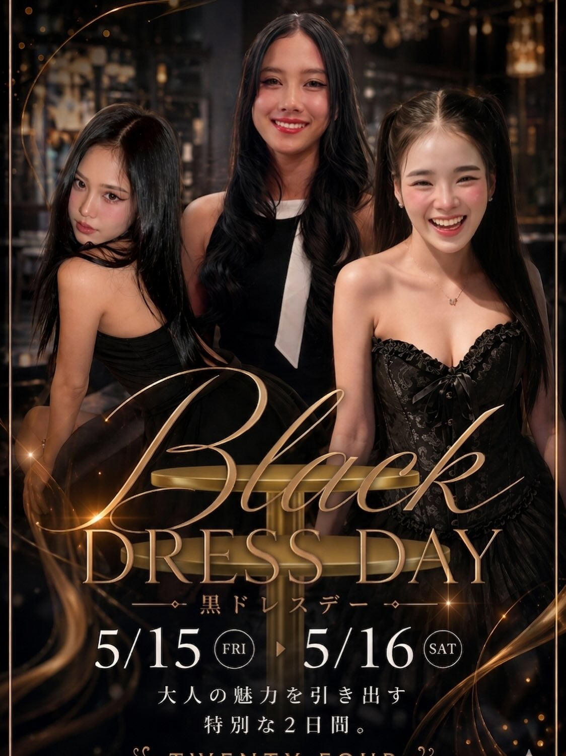 今週の特別なイベント✨

平日はやっと折り返し地点ですね！今週はまた忙しい毎日ですが、当店の素敵な女の子たちが、あなたの心を癒すためにお待ちしています💁‍♀️ 

今週の特別なゲストスタイル「セクシーニット姿」は、明日までお楽しみいただけます。この機会をお見逃しなく🧶 

そして、金曜日と土曜日は「ブラックドレスデー」です！普段とは違う、シックで洗練された大人の雰囲気をお楽しみいただける特別な日です👗

ぜひ、週末の楽しみとして、私たちに会いに来てください🎉

#Bangkok
#トンロー
#カラオケバー
#ダーツ
#曼谷夜生活