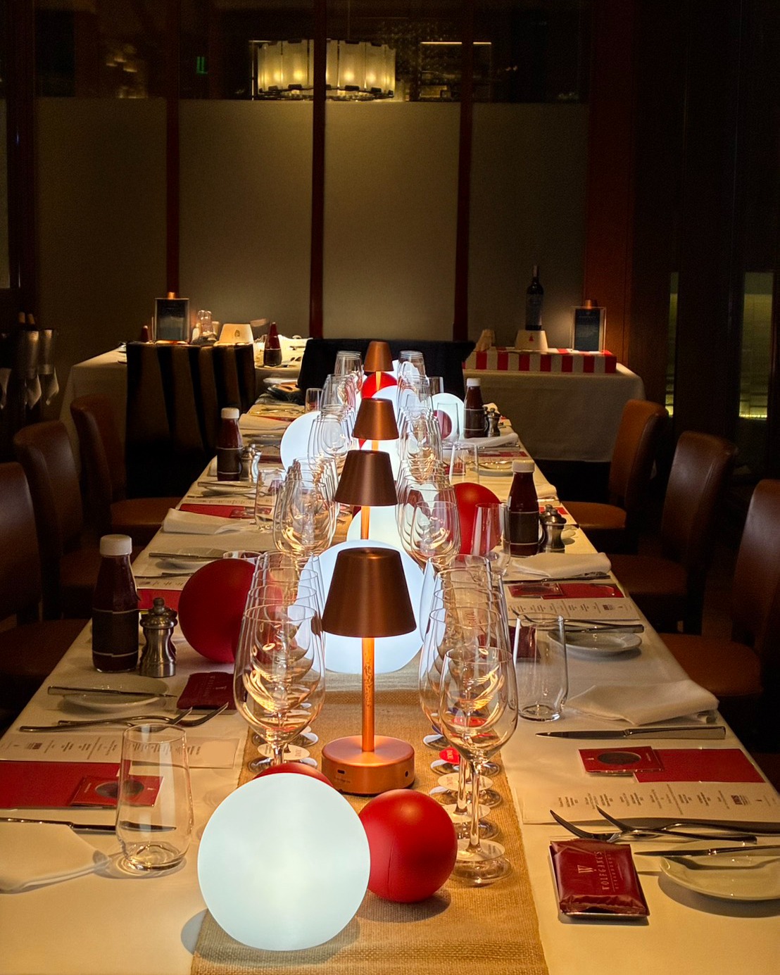 Some deals are best made behind closed doors.
​
Our Private Dining Rooms at Wolfgang's Steakhouse Bangkok offer the discretion and service required for high-stakes negotiations and board-level events. Surround your guests with New York heritage, 28-day average dry-aged USDA Prime steak, and a 2,000-bottle cellar.
​
Host your next milestone where excellence is the only standard.
​
━━━━━
For Corporate Reservation:
Tel: 061-172-4456
LINE ID: saleswgth
sales@wolfgangssteakhouse.th
━━━━━
Wolfgang's Steakhouse Bangkok
3rd Floor, The Storeys at One Bangkok
Hours:
Monday - Sunday from 11:30 AM – 11:30 PM (Last order 10:30 PM)
Lunch: 11:30 AM – 3:30 PM (Last order 3:00 PM)
​
#WolfgangsSteakhouseThailand #OneBangkok #BangkokDining #USDAPrime