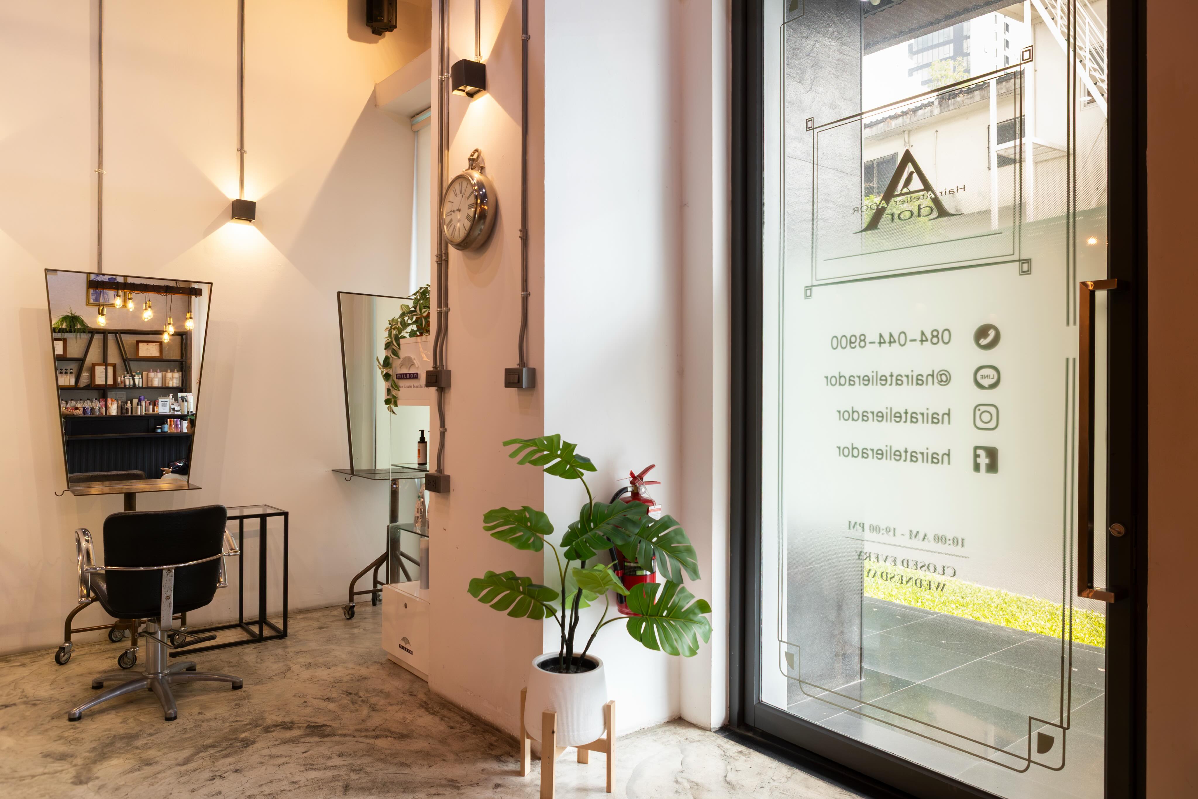 ✨ Welcome to ADOR ✨

🌿Our salon is spacious, airy, and comfortable — perfect for spending a few relaxing hours without feeling crowded.
🚗 Free parking available! Wide and convenient parking area.
✨ Friendly prices with exceptional results.
🤍 We are delighted to provide the best service for every guest.

📍 Location: Noble Ora Thonglor
(Opposite Thonglor Soi 21)

🅑🅞🅞🅚🅘🅝🅖 จองคิว.!!
ติดต่อสอบถามโปรโมชั่นได้ที่
---------------------------------------

Hair Atelier ADOR - แฮร์ อเทลเลอร์ อดอร์ 
🧡  𝐓𝐄𝐋: 02-108-9977, 084-044-8900
💚 𝐋𝐈𝐍𝐄 𝐎𝐀: @hairatelierador
📍ทองหล่อ Noble Ora Condo ชั้น 1 
การเดินทาง: 🚝BTS ทองหล่อ/ 🚙 มีที่จอดรถสะดวก
---------------------------------------

#HairAtelierADOR  #hairsalon 
#バンコク美容室 #ร้านทำผมทองหล่อ