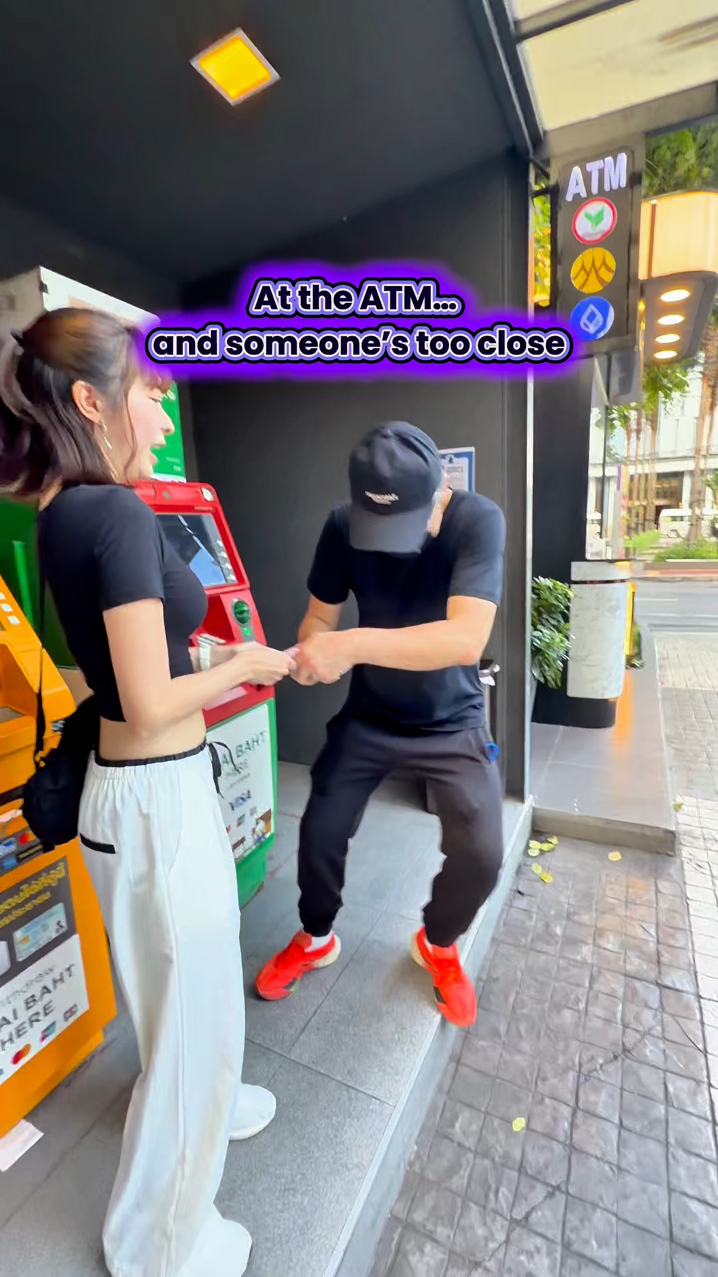 You’re just trying to get some cash.
But someone behind you has other plans.
ATM crimes happen in seconds.
Muay Thai gives you the split-second reaction to stop it. ⚡
Stay alert. Stay trained. Stay safe.

ภาษาไทย
คุณแค่อยากถอนเงิน
แต่คนข้างหลังคุณมีแผนอื่น
อาชญากรรมที่ตู้ ATM เกิดขึ้นในไม่กี่วินาที
มวยไทยให้ปฏิกิริยาตอบสนองในชั่วพริบตาเพื่อหยุดมัน ⚡
ตื่นตัวเสมอ ฝึกฝนเสมอ ปลอดภัยเสมอ

#ATMSafety #MuayThaiSelfDefense #CrimePrevention #MuayThaiForWomen #streetsmart