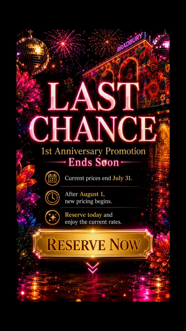 You think you’re ready… but are you? 👀

The 1st Anniversary Promotion is ending soon. ⏳🔥

Current prices end July 31.
New pricing begins August 1.

This is your LAST CHANCE to experience BRADBURY at the current rates. ✨

Don’t wait until it’s too late.

Reserve now via the link in bio!

📍 Bradbury - Soi Sukhumvit 61
⏰ 12:00 – 0:00

#BRADBURY #BangkokTrip #BangkokNightlife #映えスポット #InstaWorthy