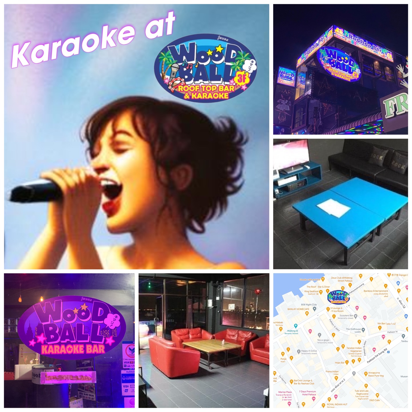Feel like singing tonight? Well come see us at Woodball Pattaya on Walking Street. We can be easily found across from Fahrenheit Agogo. Our bar has many delicious drinks and bites to choose from our menu. Furthermore, we have many many songs to choose in multiple languages! 🎤🎶💋