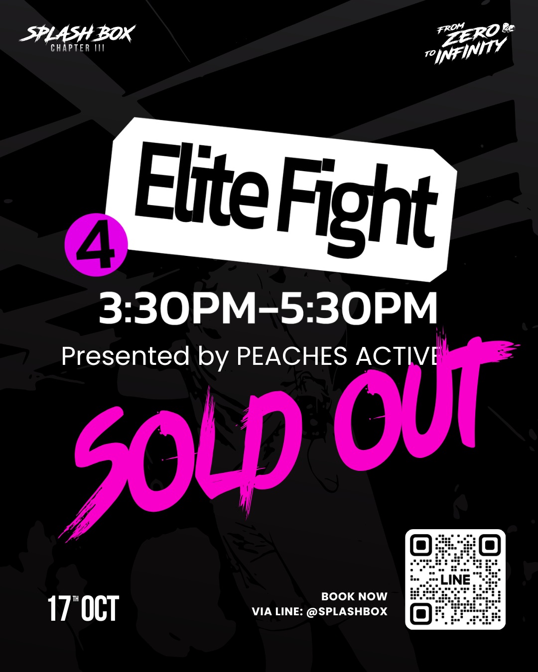 🥊 Elite Fight (คลาสที่ 4) SOLD OUT แล้ว!

ขอบคุณชาว Splash Box ที่จองจนเต็มภายในไม่กี่วัน 🔥

15:30–17:30 น. Kyota x Champ Presented by PEACHES ACTIVE ปิดรับแล้วนะคะ

ใครที่ยังไม่ได้ที่นั่ง ไม่ต้องห่วง! ยังเข้าร่วมงานครบรอบ 3 ปีในคลาสอื่นๆได้ หรือจะมาเข้างานร่วมแสดงความยินดีด้วยกันกับเรา ด้วยบัตรเข้างานราคาเดียว 390฿ ได้เสื้อ Limited, Free-Flow, เกมและของรางวัลครบ

📍 Sat 17 Oct 2026 | Splash Box Studio, Marché Thonglor

🎟️ เช็กที่นั่งคลาสอื่นและซื้อบัตรได้ที่ LINE OFFICIAL: @ splashbox

#SplashBox #SplashBoxChapterIII #FromZeroToInfinity #EliteFight #SoldOut #DarkBeatBoxercise #PeachesActive